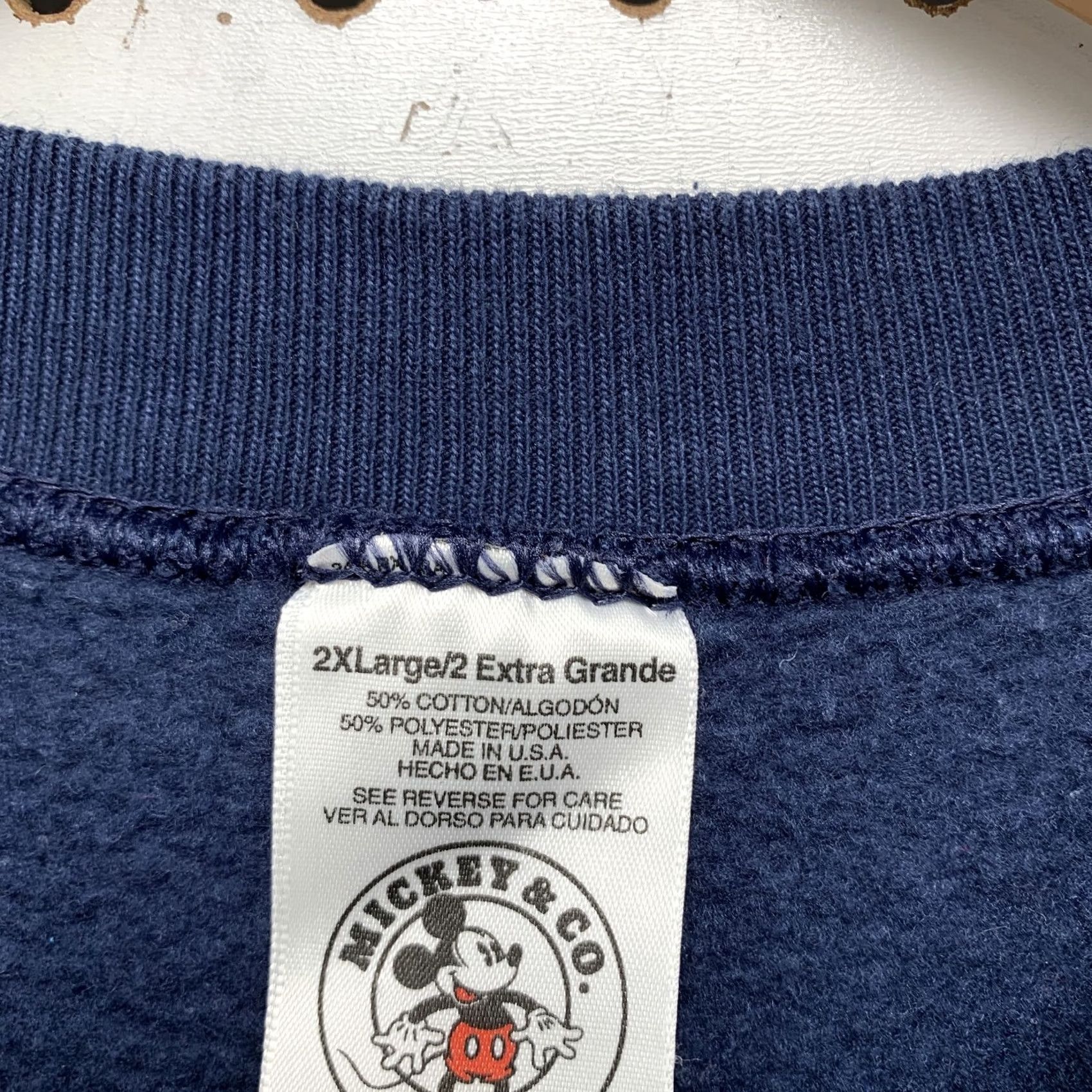 Mickey & Co. VINTAGE Mickey & Co. Sweatshirt Mens 2XL Navy Embroidered 90s Mickey Mouse Crew Neck Pullover Blue Shirt Size US XXL / EU 58 / 5 - 3 Thumbnail