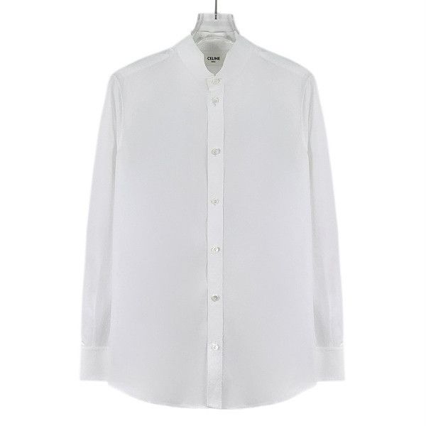Celine Celine White Cotton Stand Collar Shirt Size 36 Size XS / US 0-2 / IT 36-38 - 1 Thumbnail