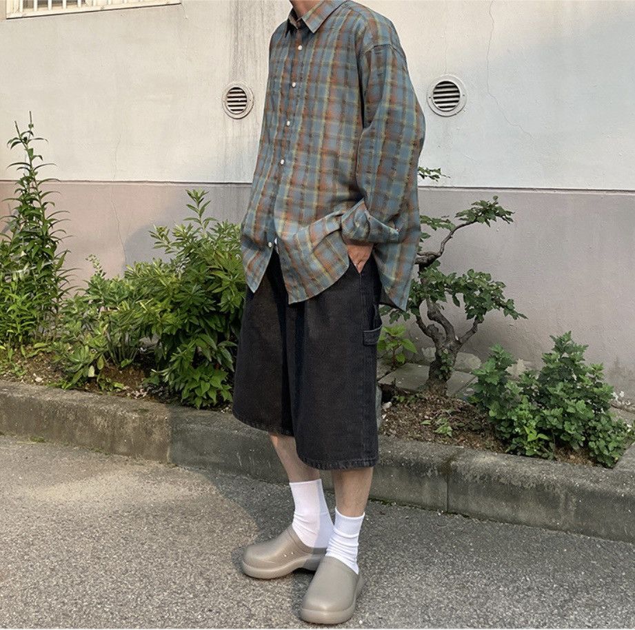 Beams Plus 2S1 Studio Loosefit Summer Check Plaid Pocket Shirt Size US M / EU 48-50 / 2 - 14 Thumbnail