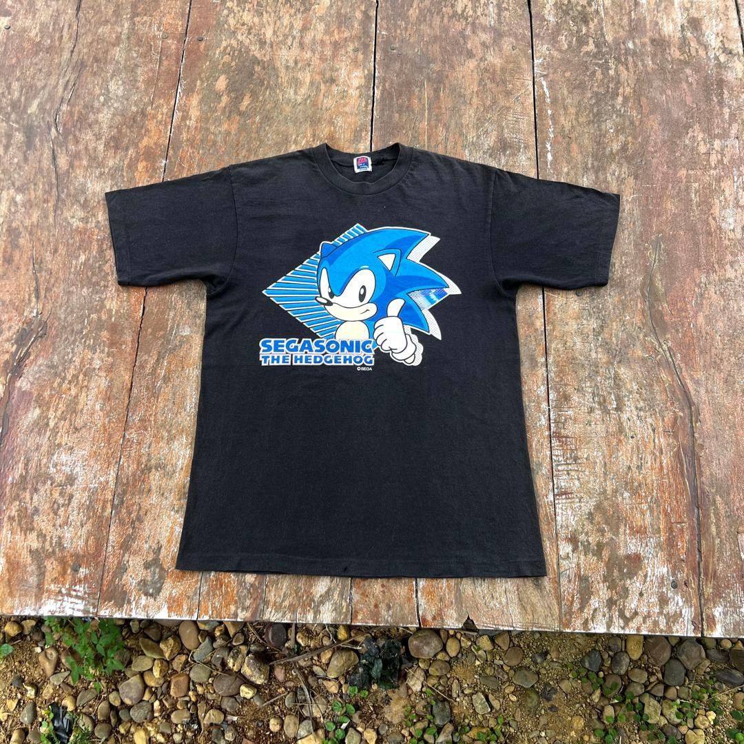 Anime Vintage 90s Thrashed Faded Segasonic The Hedgehog Sega Shirt Size US L / EU 52-54 / 3 - 2 Thumbnail