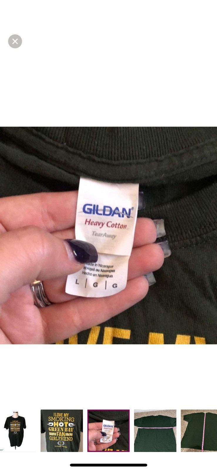 Gildan Gildan large Green Bay packer girlfriend tee Size US L / EU 52-54 / 3 - 5 Thumbnail