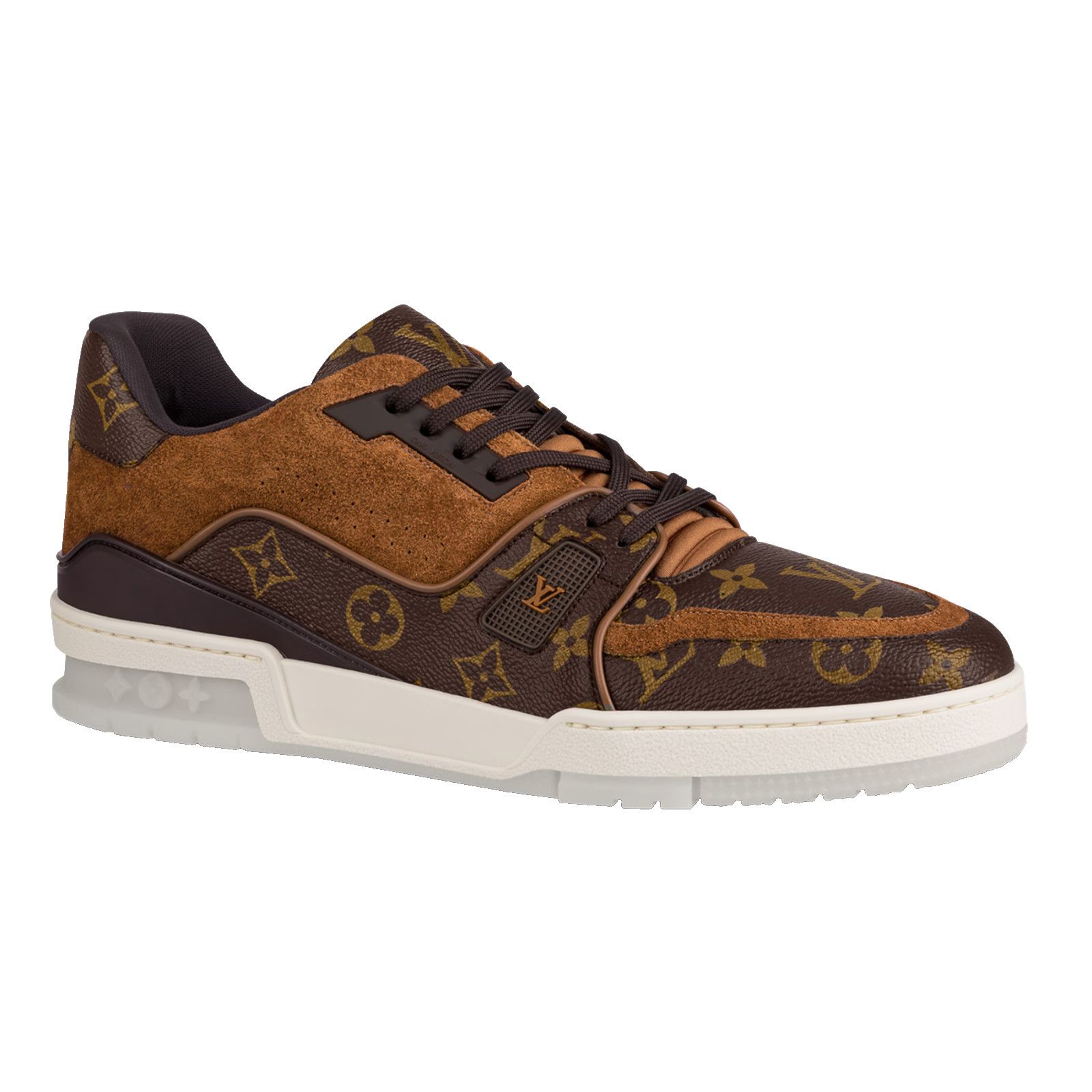 Louis Vuitton Louis Vuitton Brown Monogram LV Logo Suede Low Top Size US 10 / EU 43 - 1 Thumbnail
