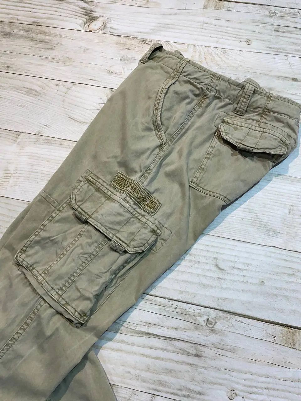 Alpha Industries Vintage Alpha Industries Cargo Pants Military Army Size US 33 - 7 Thumbnail