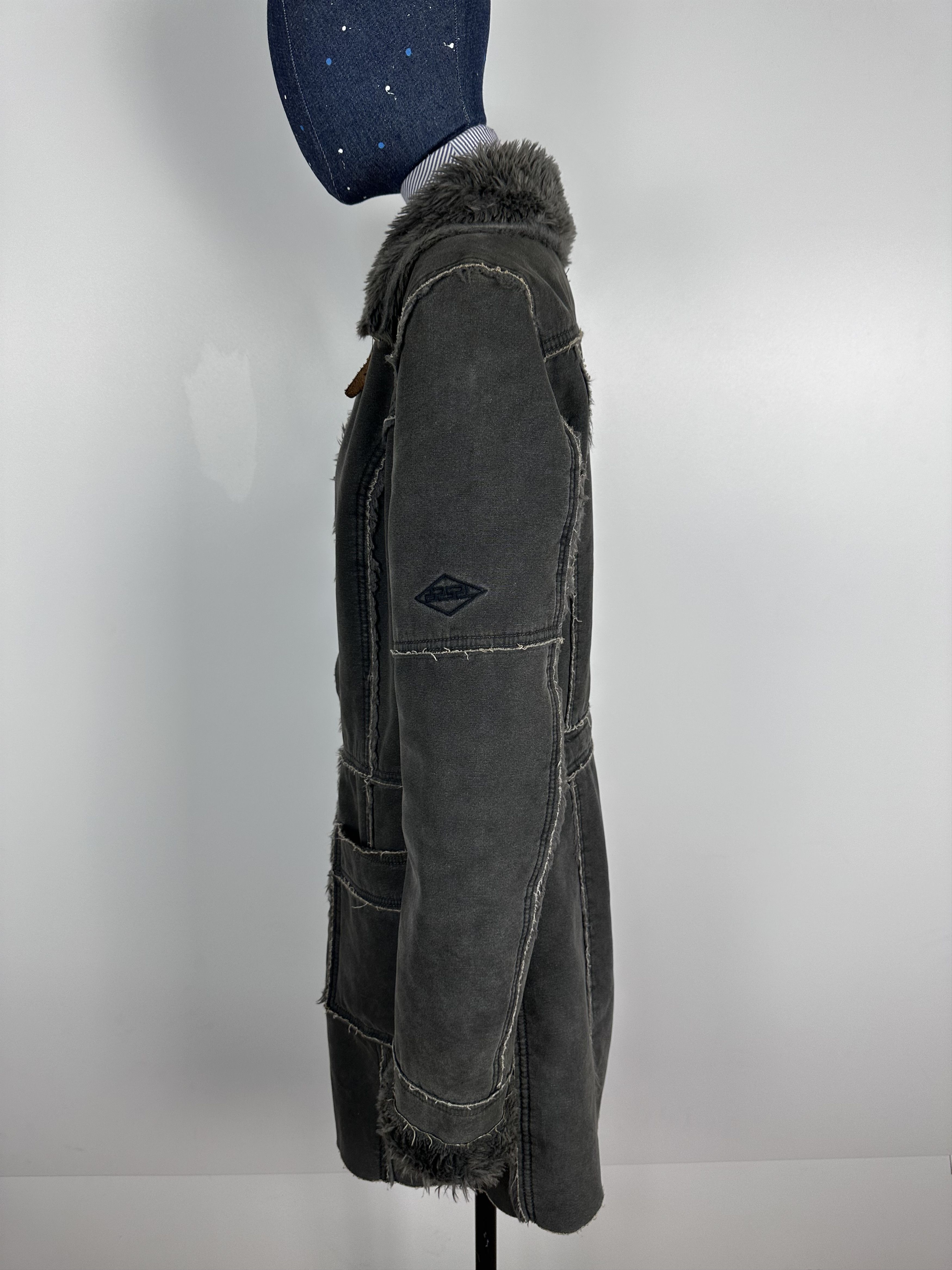 Diesel × Grailed × Vintage Diesel Grey Fur Mod Coat Unique Stitching Comfortable Size M / US 6-8 / IT 42-44 - 5 Thumbnail