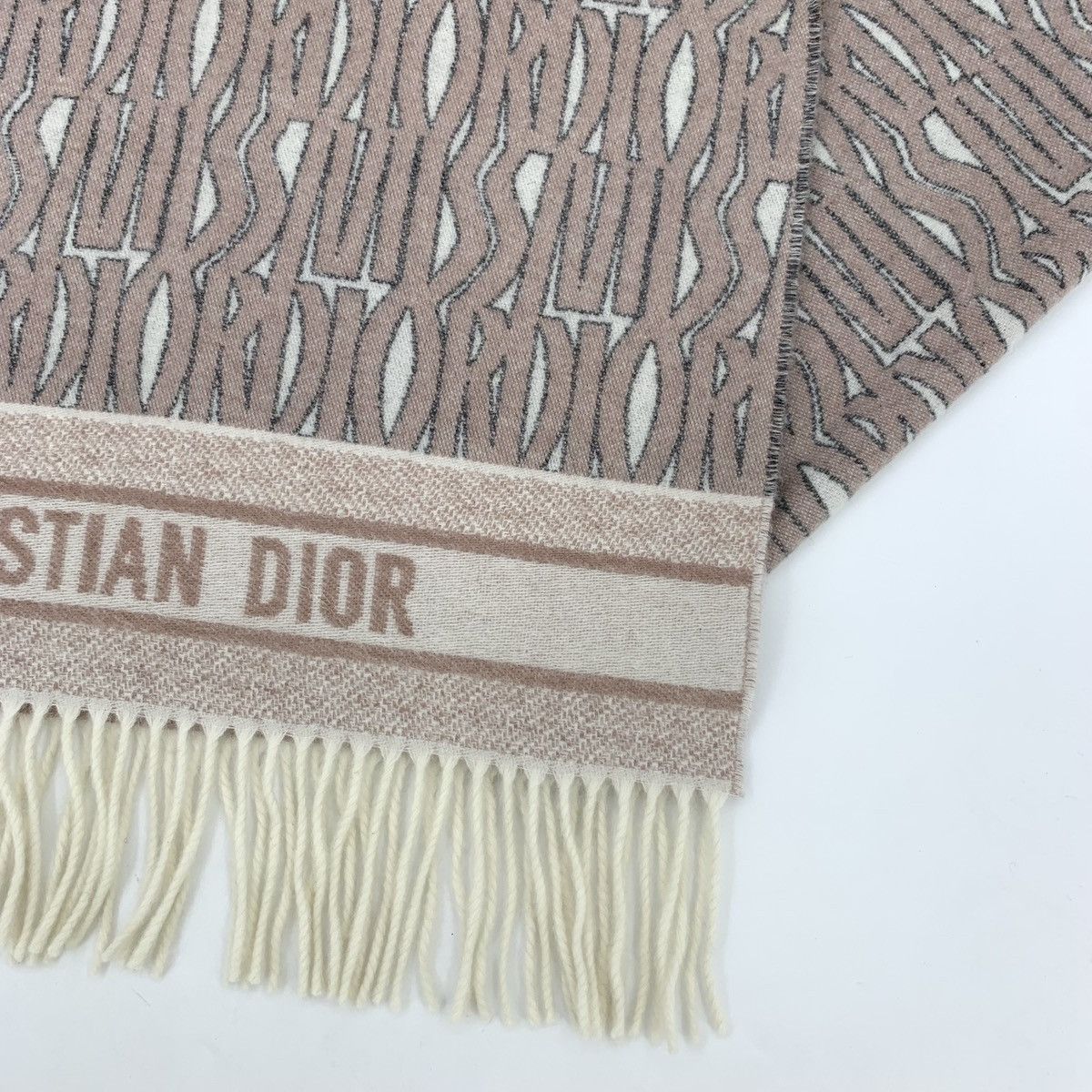 Dior Dior color blocking logo letters full print cashmere scarf Size ONE SIZE - 6 Thumbnail