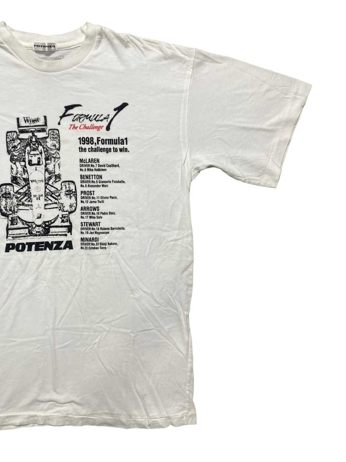 Vintage VINTAGE POTENZA BRIDGESTONE FORMULA ONE 1998 TEE Size US S / EU 44-46 / 1 - 2 Thumbnail