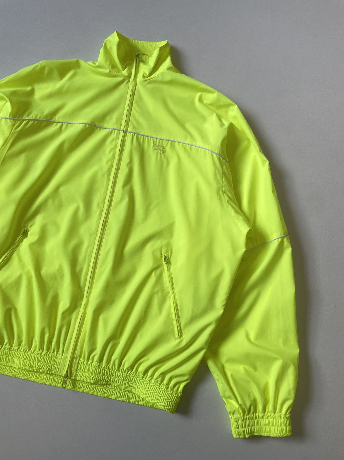 Balenciaga S/S 20 Neon Yellow ‘B’ Logo Track Jacket Size US M / EU 48-50 / 2 - 7 Thumbnail