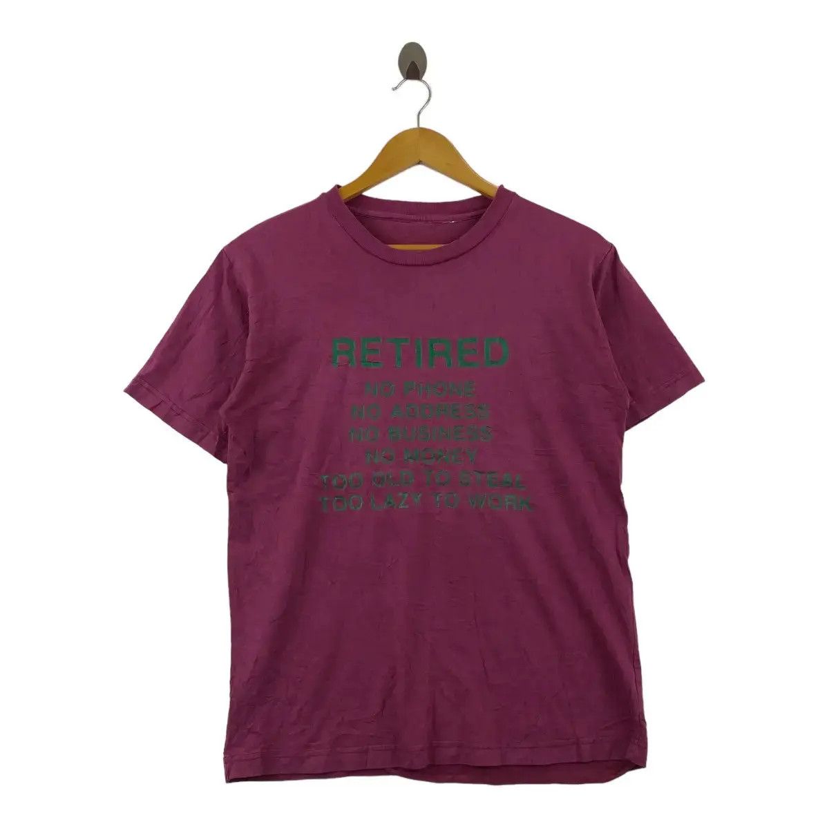 Vintage Vintage RETIRED PUNK Too Lazy To Work Too Old To Steal Tee Size US M / EU 48-50 / 2 - 1 Thumbnail