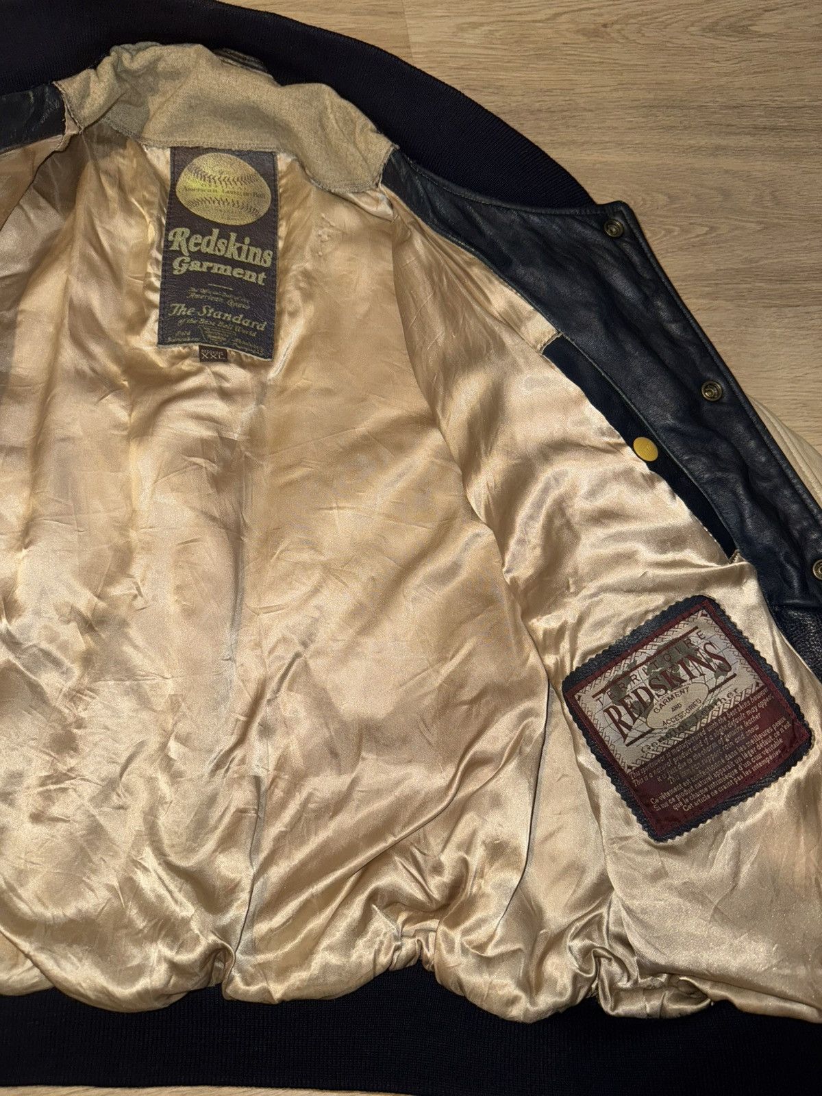Vintage Redskins vintage bomber leather XXL Size US XXL / EU 58 / 5 - 5 Thumbnail