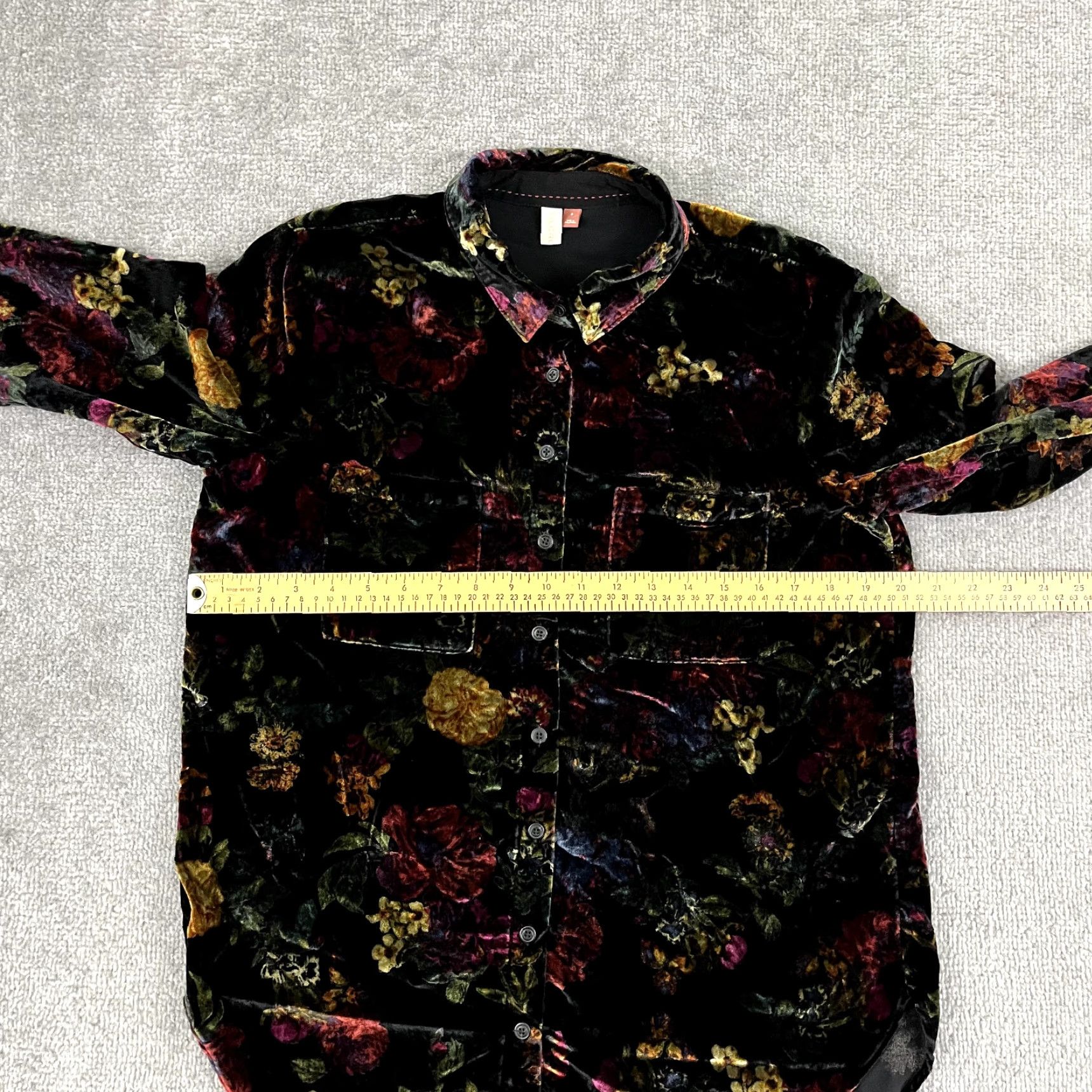 Vintage VINTAGE PILCRO & THE LETTERPRESS Shirt Womens Small Floral Velvet Button Up Viscose Top Size S / US 4 / IT 40 - 4 Thumbnail