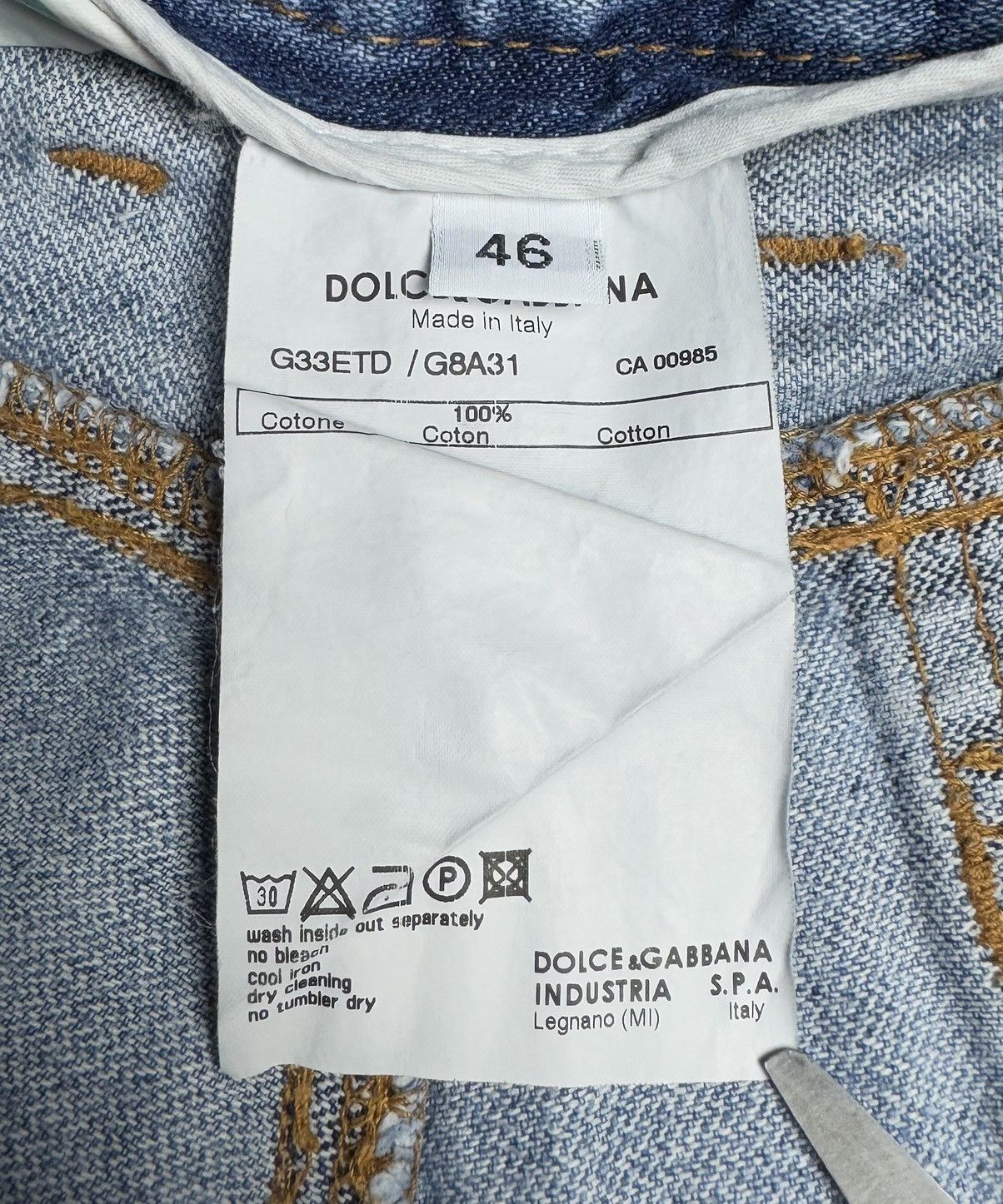Dolce & Gabbana Vintage Dolce Gabbana Metal Logo Denim Pants size 46 Size 32" / US 10 / IT 46 - 13 Thumbnail