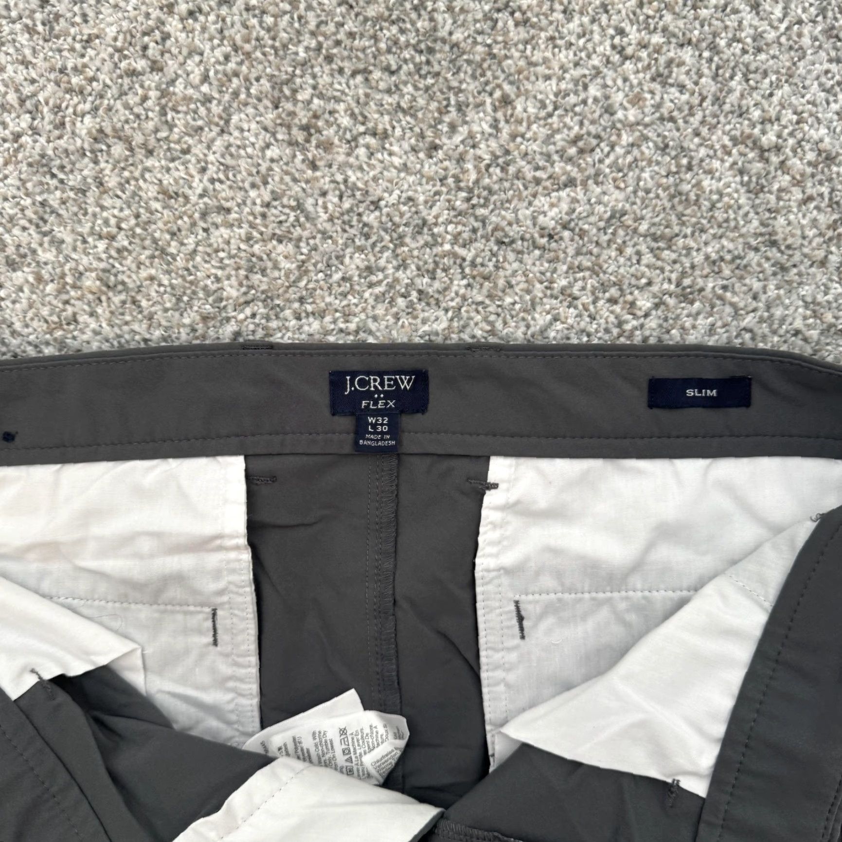 J.Crew J.CREW FLEX PANTS Mens 34x28 Gray Slim Fit Stretch Modern Trousers AA712 Regular 34 Gray Slim fit Stretch Chino Pants Mens Size US 34 / EU 50 - 7 Thumbnail