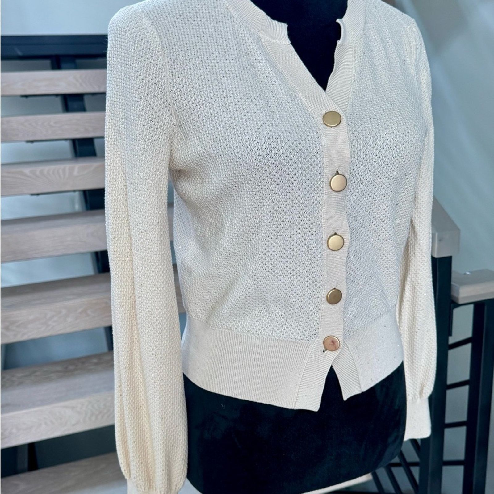 Other New Cream Button-Up Women's Cardigan size XS Size XS / US 0-2 / IT 36-38 - 4 Thumbnail