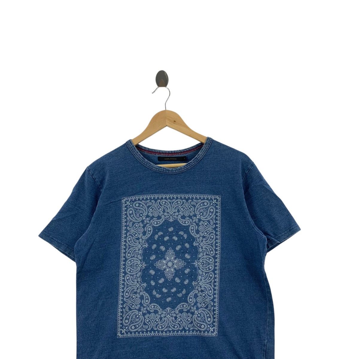 Ciaopanic CIAO PANIC JAPAN Paisley Natural Pure Indigo Tee Shirt Top Size L / US 10 / IT 46 - 2 Thumbnail
