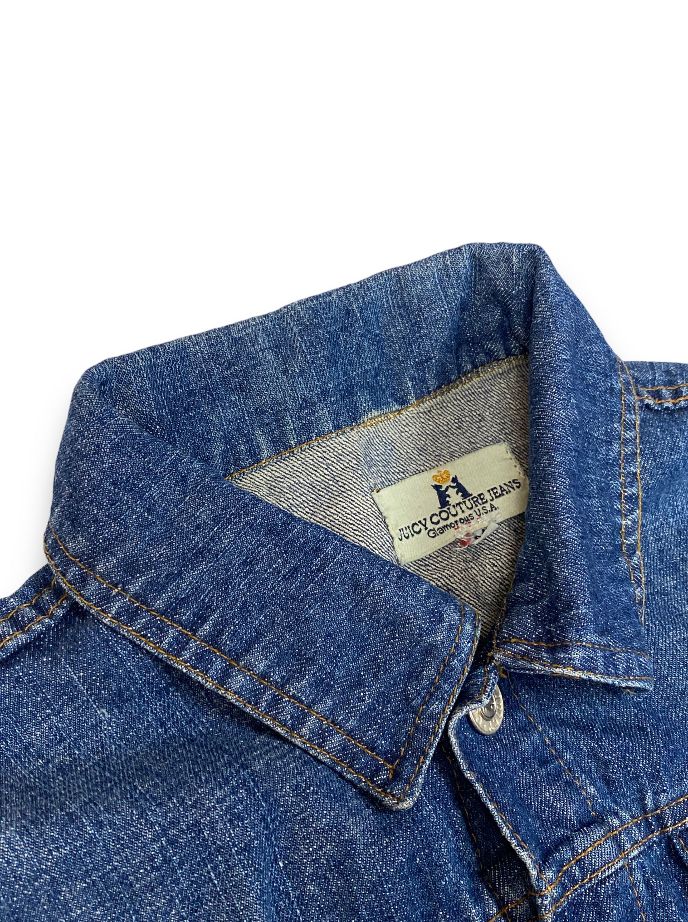 Jean Vintage WOMEN'S JUICY COUTURE Denim Jacket Big Logo M787 Size S / US 4 / IT 40 - 6 Thumbnail