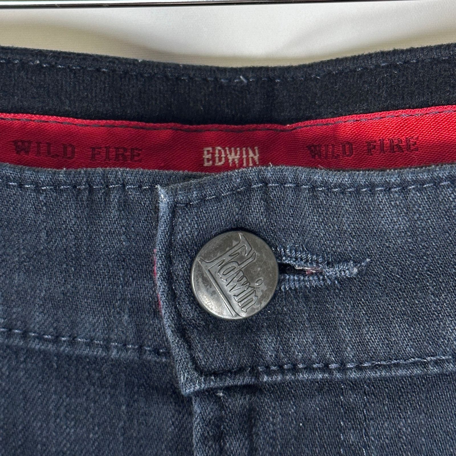 Edwin Wildfire 503 Straight Black Denim Size US 34 / EU 50 - 9 Thumbnail