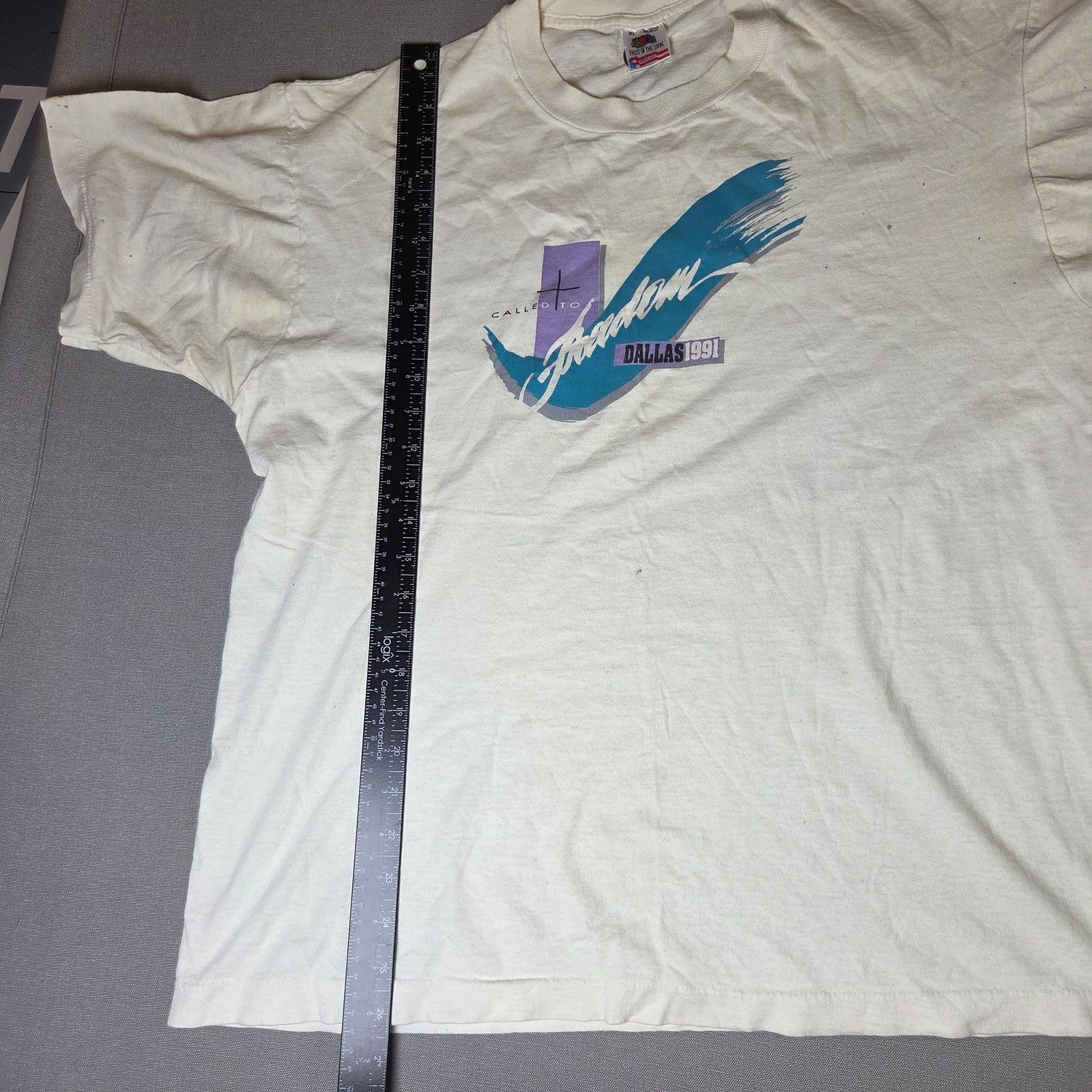 Fruit Of The Loom called to freedom Dallas 1991 tee xl usa vintage Size US XL / EU 56 / 4 - 8 Thumbnail