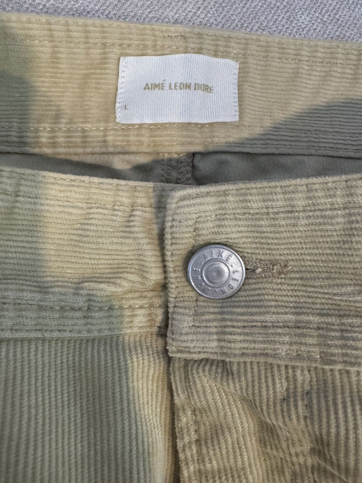 Aime Leon Dore Aime Leon Dore Carpenter Pants in Cream Micro Cord Sz Large Size US 35 - 6 Thumbnail