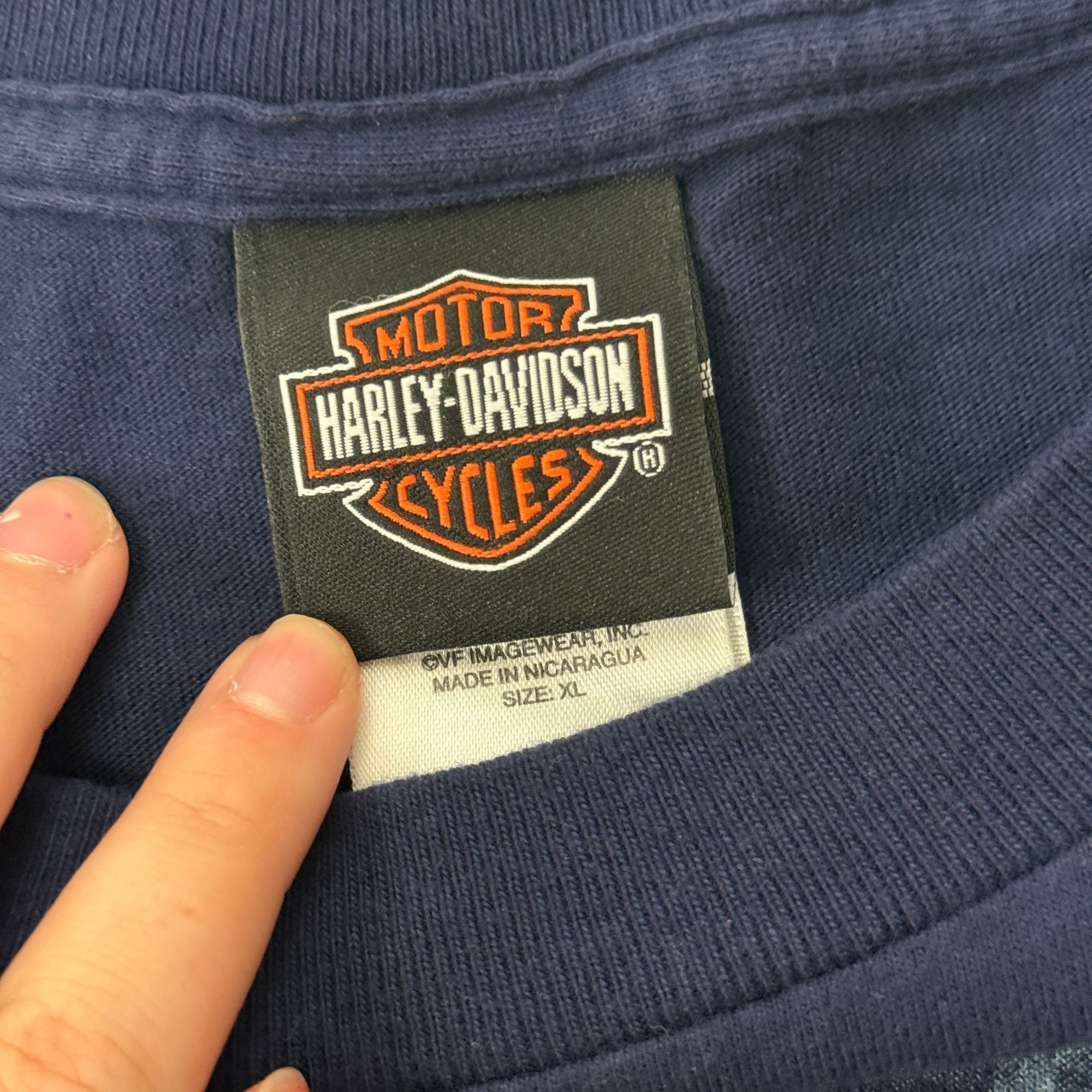 Harley Davidson Harley Davidson Motorcycle Navy Blue Brandon Florida T Shirt Size US XL / EU 56 / 4 - 7 Thumbnail
