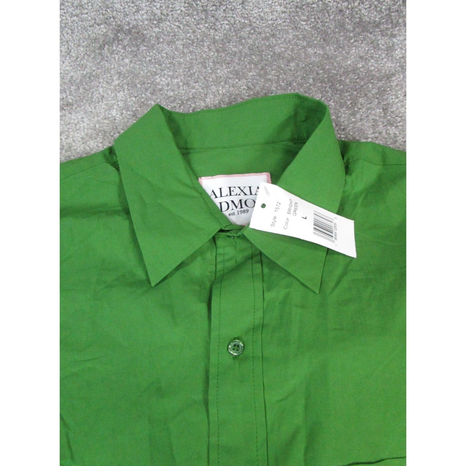 Vintage Alexia Amor Shirt Mens Large Green Cotton Button Up New Size US L / EU 52-54 / 3 - 2 Thumbnail