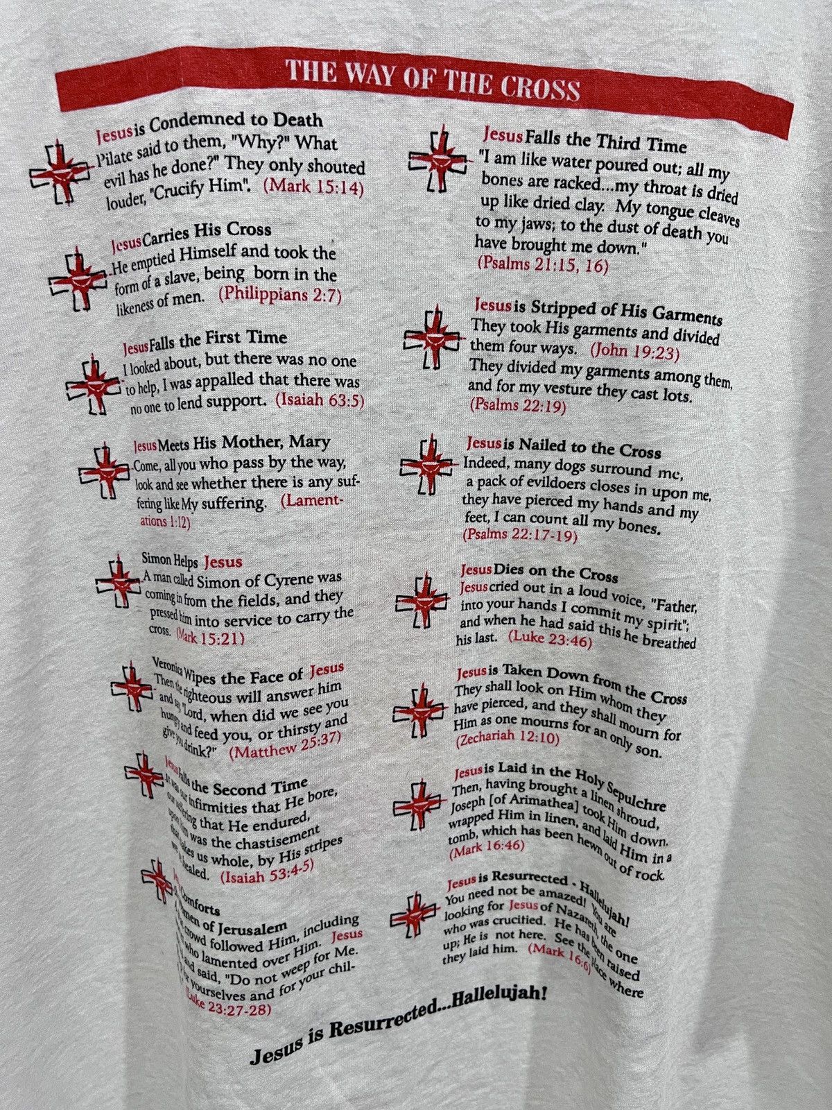 Fruit Of The Loom Vintage CROSS OF OUR Lord Jesus Christ Bible Holy God Tee XL Size US XL / EU 56 / 4 - 4 Thumbnail