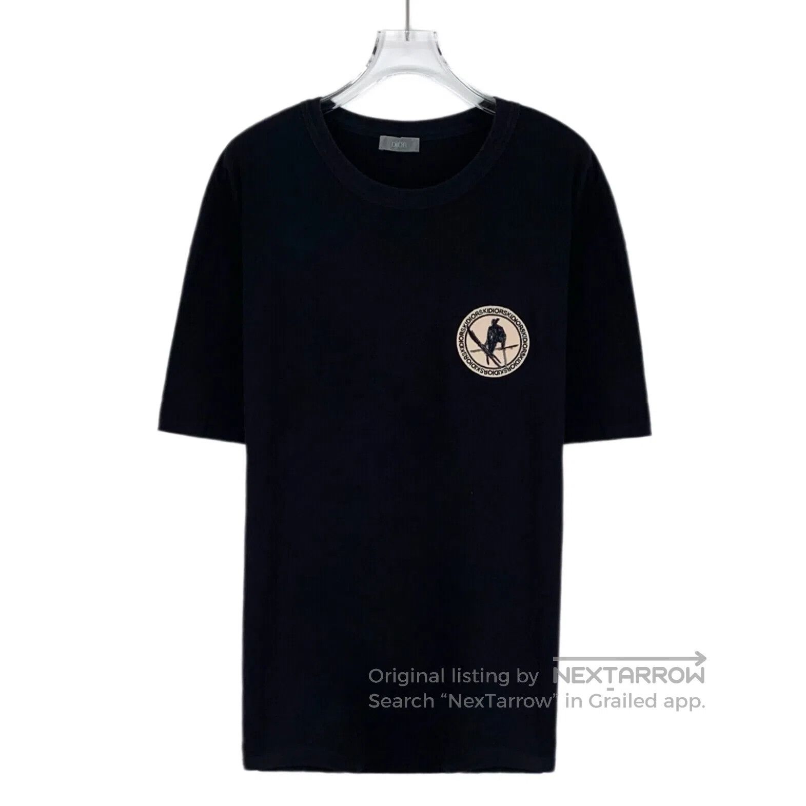 Dior Dior Black Emblem Embroidered Cotton Crew Neck Short Sleev Size US M / EU 48-50 / 2 - 1 Thumbnail