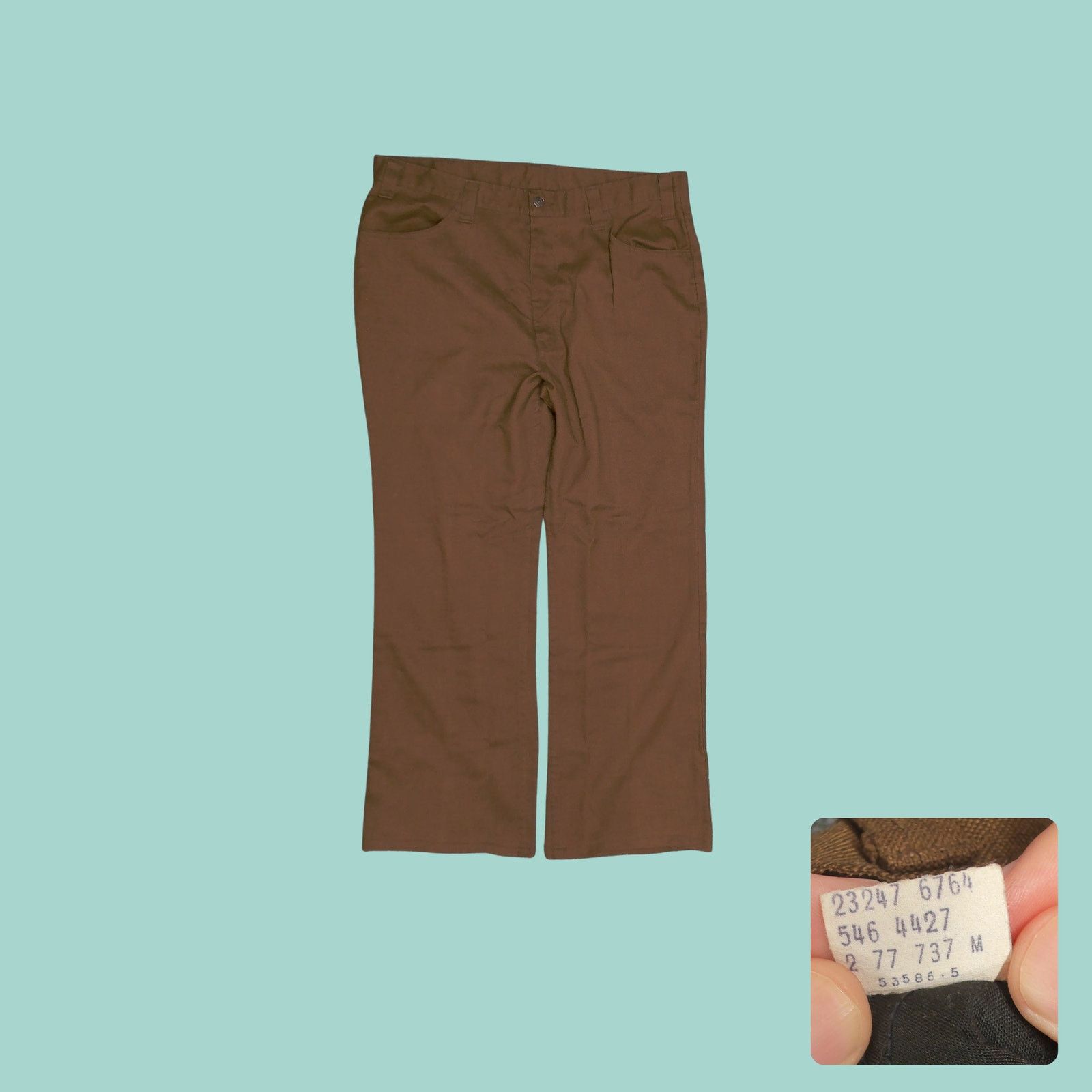 Levi's Vintage 70s Levis For Men Black Tab Brown Pants 38x29 Size US 38 / EU 54 - 1 Thumbnail