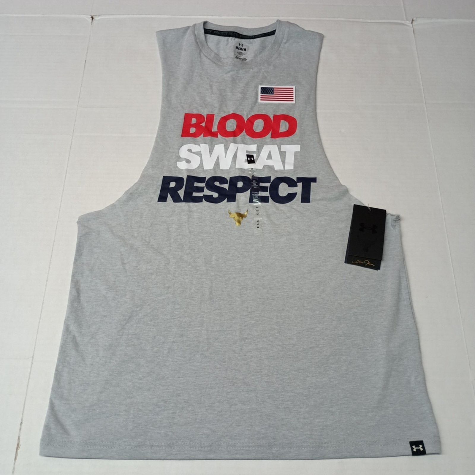 Under Armour Men’s Size M Under Armour Project Rock RWB Graphic Tank Top Size US M / EU 48-50 / 2 - 1 Thumbnail