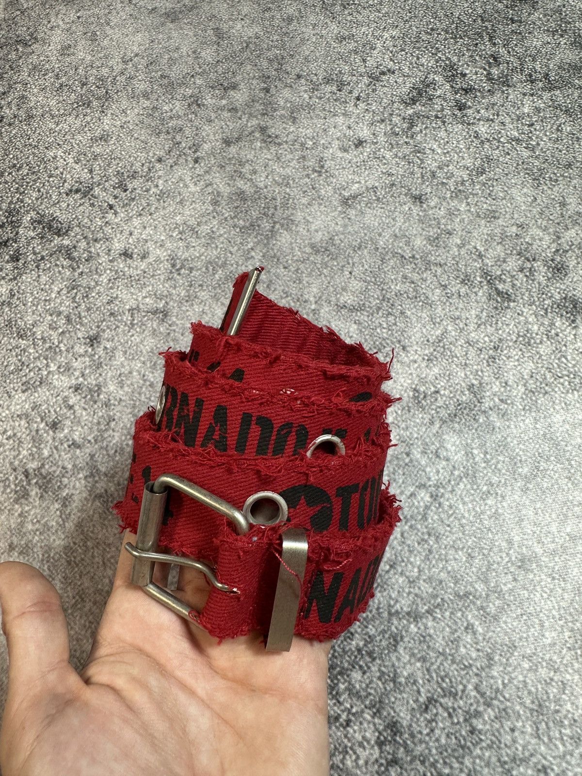 Designer Y2K Vintage Full Holes Tornado F-14 Distressed Belts USA Alt Size ONE SIZE - 1 Thumbnail