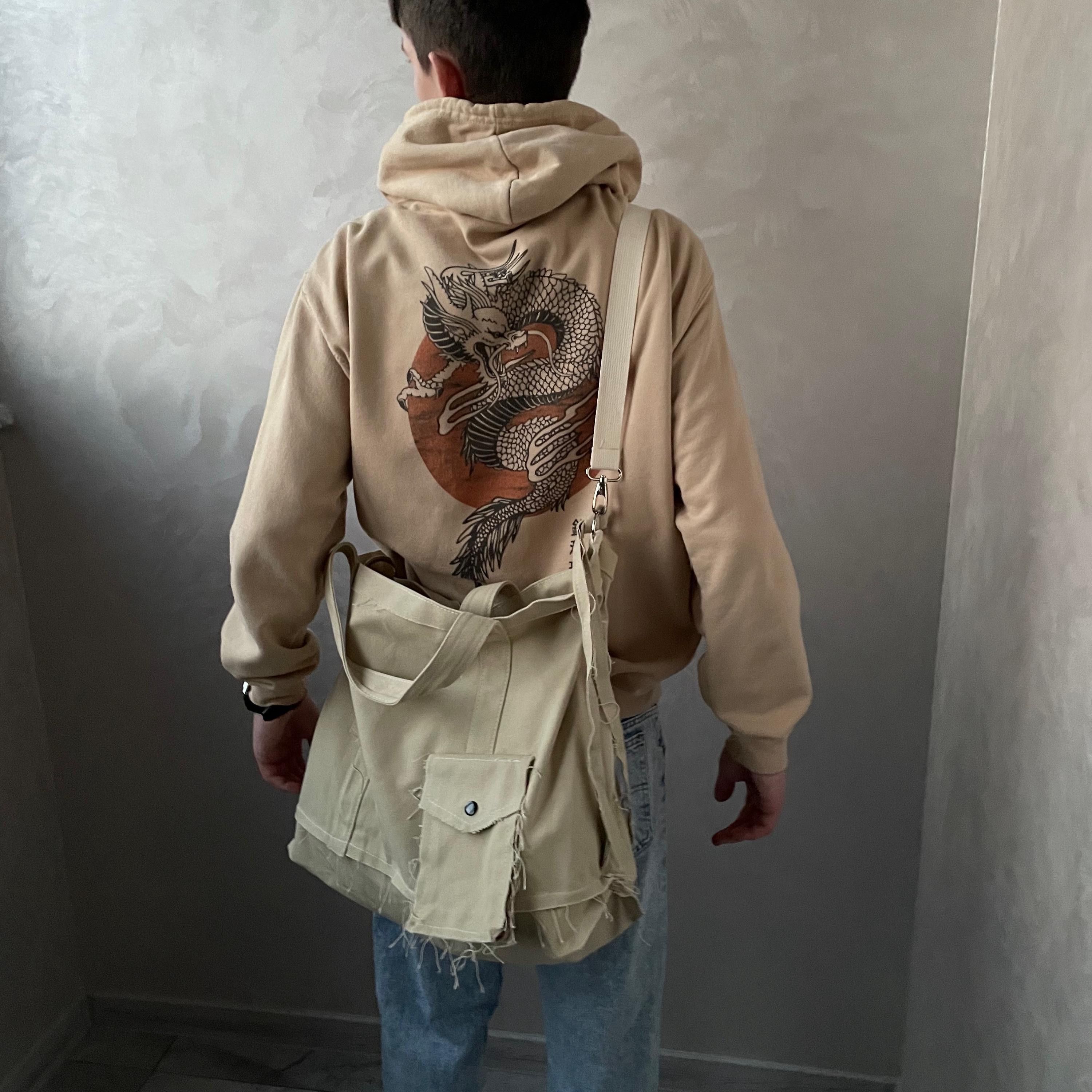 Other Large Canvas Messenger Bag y2k faded distressed crossbody Size ONE SIZE - 2 Thumbnail