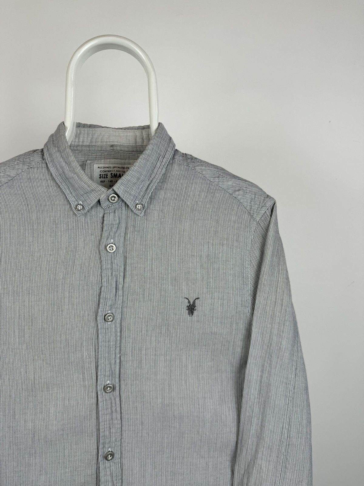 Allsaints × Vintage All Saints Spitalfields Barclay Striped Long Sleeve Shirt Size US S / EU 44-46 / 1 - 2 Thumbnail