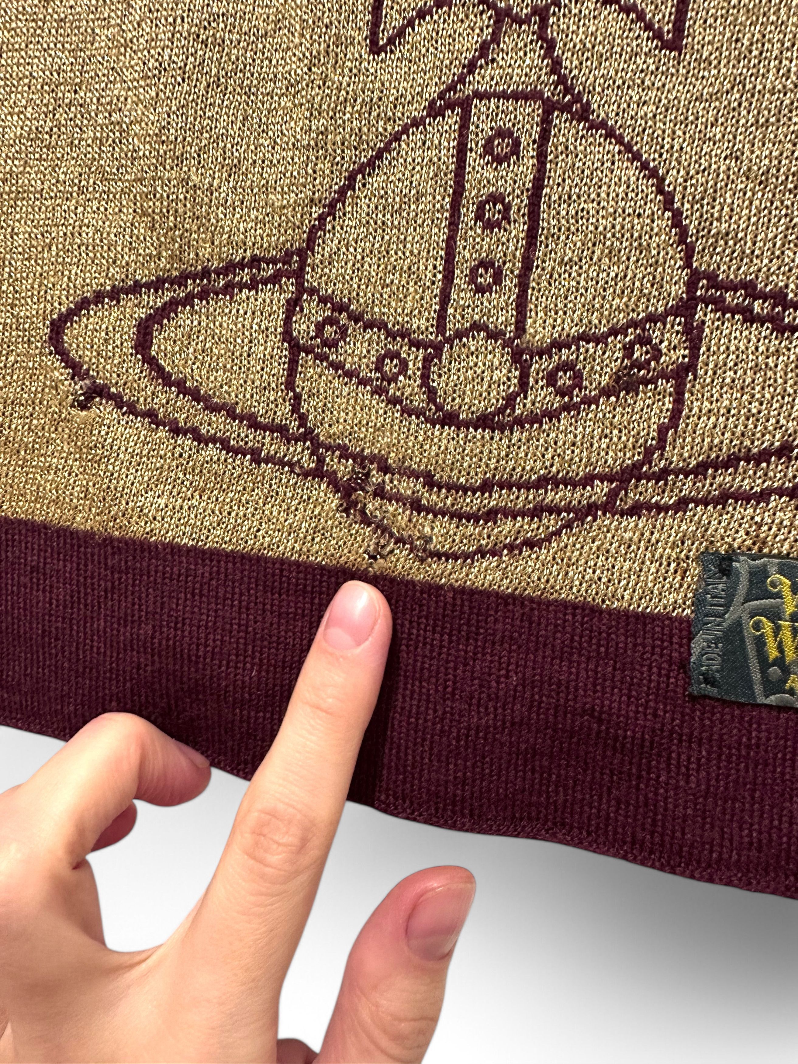 Vintage × Vivienne Westwood Rare Vivienne Westwood Vintage Wool Orb Logo Large Scarf Size ONE SIZE - 6 Thumbnail