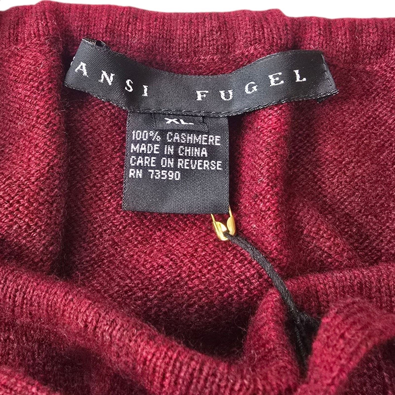 Other Yansi Fugel 100% Cashmere Maxi Skirt Burgundy Wine Size XL Size 40" / US 18 - 14 Thumbnail