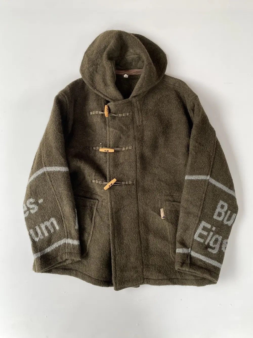 Vintage Slow Stone Blanket Duffle Wool Jacket Size US L / EU 52-54 / 3 - 3 Thumbnail
