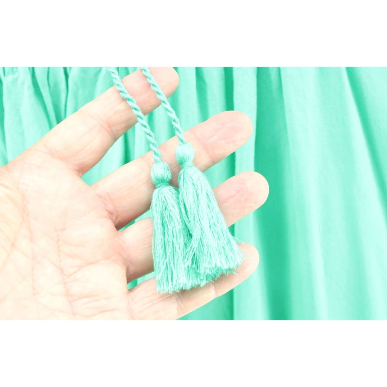 Vintage UMGEE Tunic Tank Top Womens XL Green Sleeveless Boho tribal print Tassel Peasant Cotton Polyester Shirt Tank Size XL / US 12-14 / IT 48-50 - 4 Thumbnail