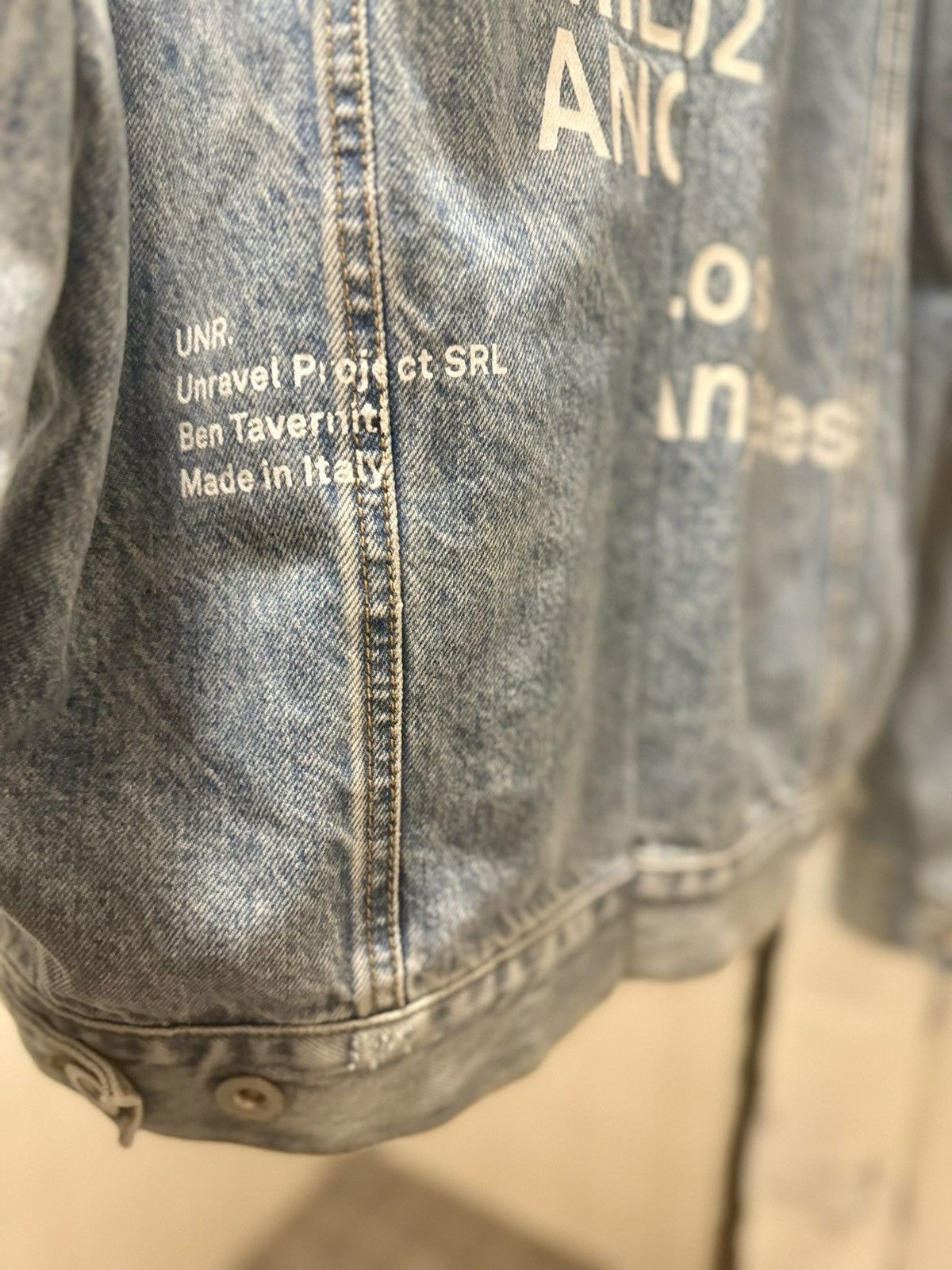 Ben Taverniti Unravel Project Assymetric Denim Jacket Size US XL / EU 56 / 4 - 5 Thumbnail