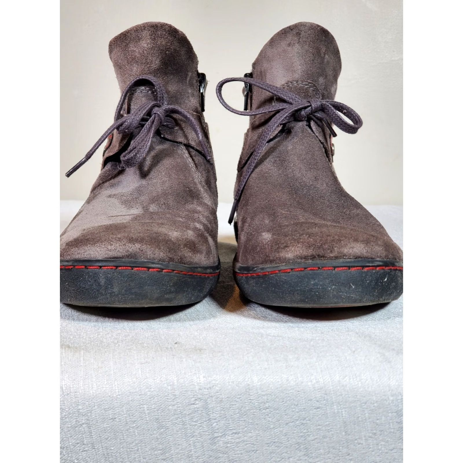 Vintage Wolky Pharos Wide Width Ankle Boots Booties Anthracite Gray Suede Women's US 9.5 Size US 10 / IT 40 - 5 Thumbnail