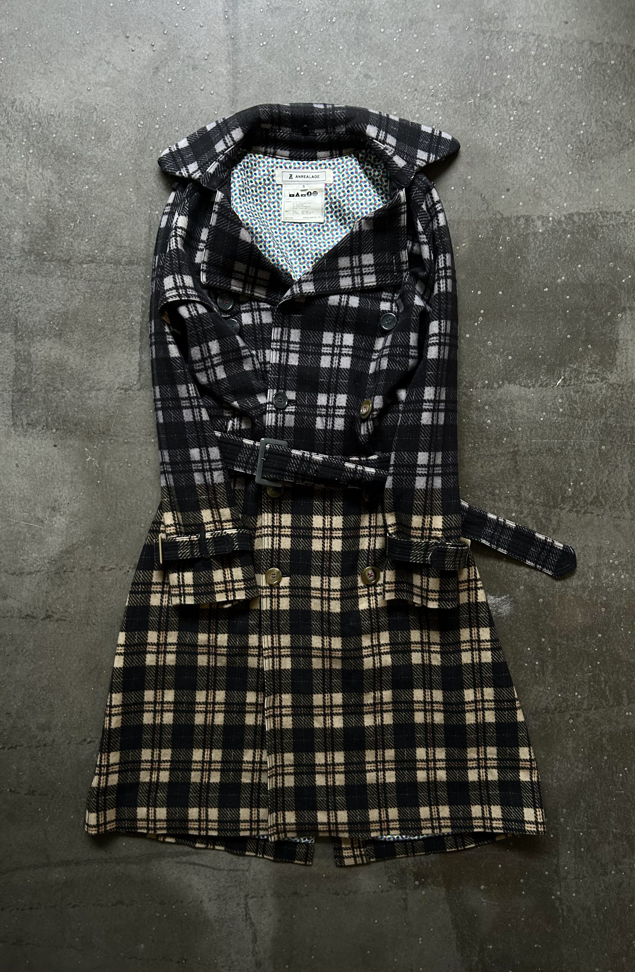 ANREALAGE multicolor check patterned trench coat Size M / US 6-8 / IT 42-44 - 1 Thumbnail