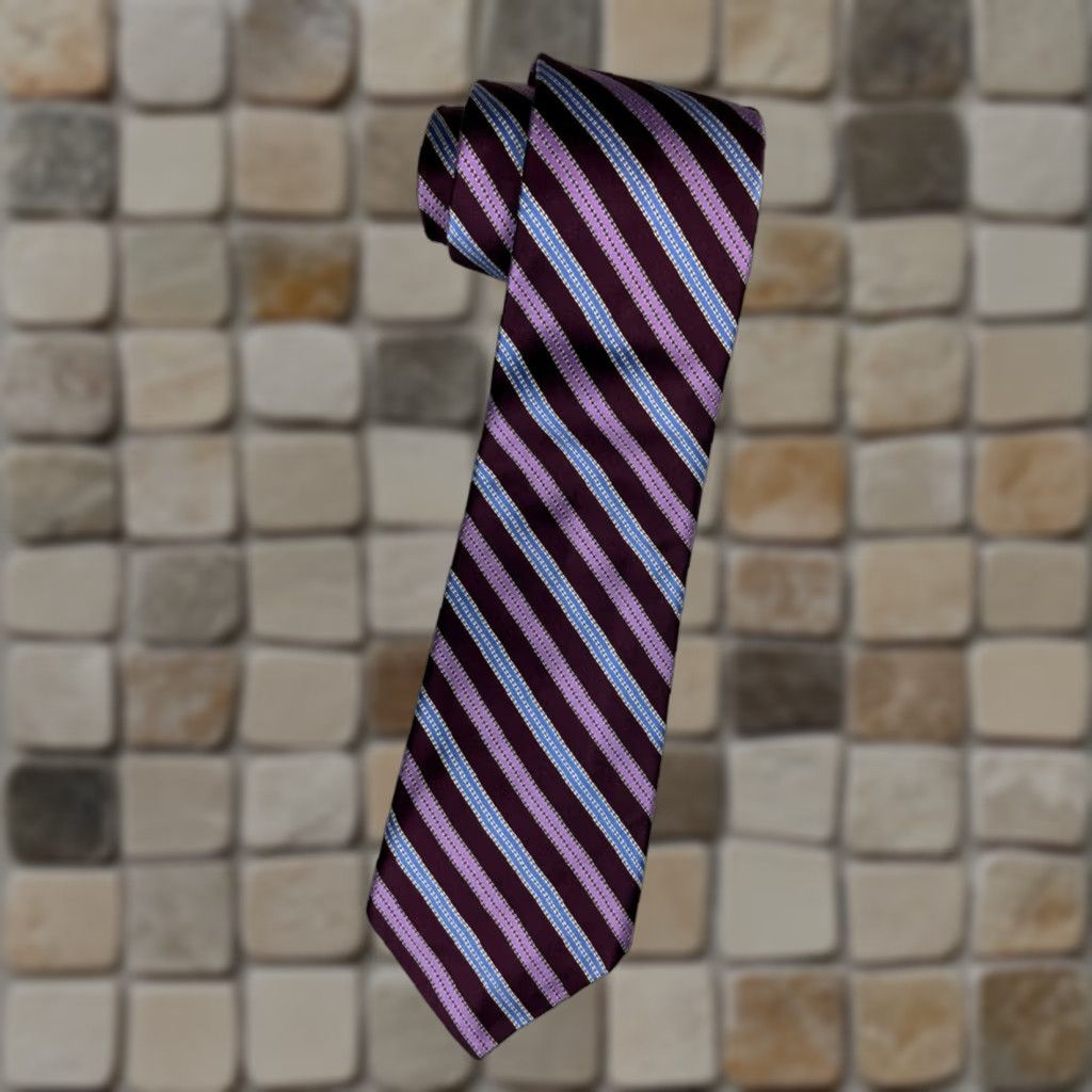 Robert Talbott Robert Talbott Carmel Men's Tie Striped Hand Made in USA One Size Multicolor Size ONE SIZE - 1 Thumbnail