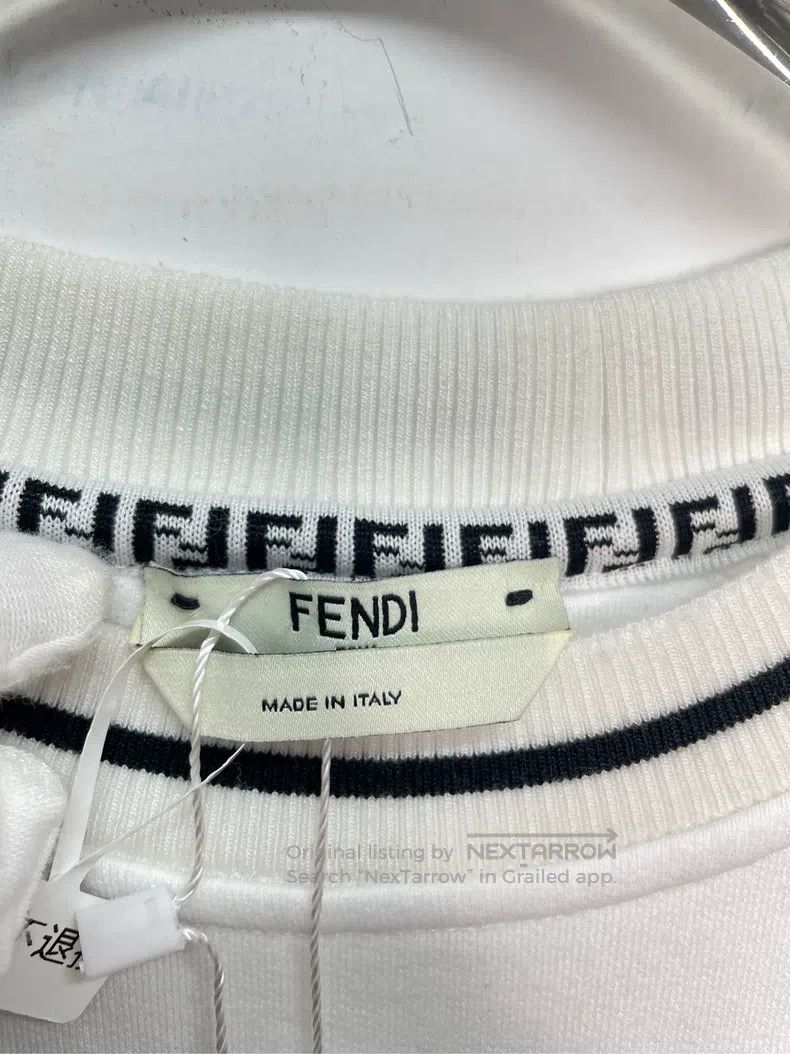 Fendi Fendi White Logo Sweatshirt Size M / US 6-8 / IT 42-44 - 2 Thumbnail