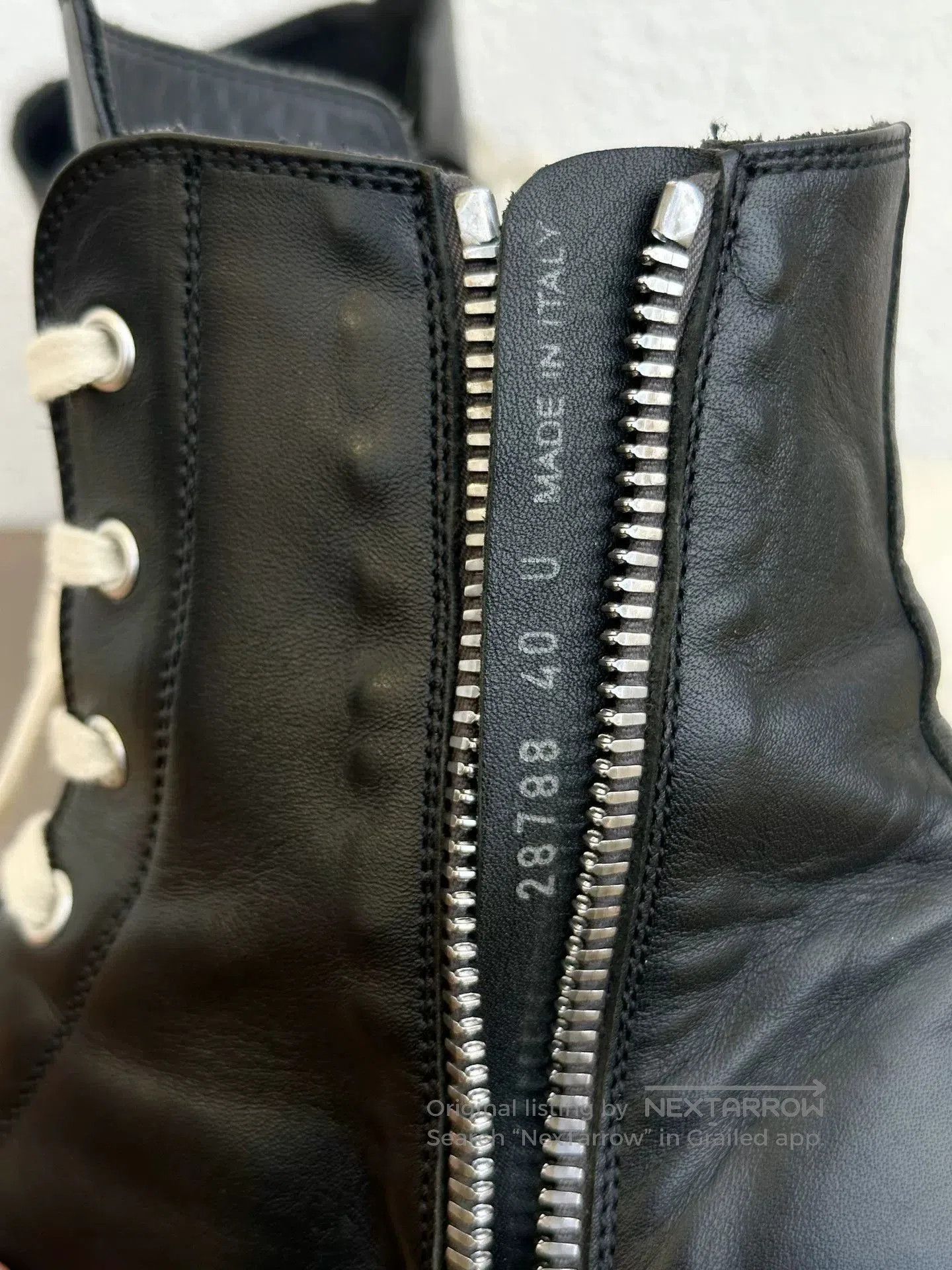 Rick Owens Rick Owens High-Top Leather Black White. Size US 7 / EU 40 - 7 Thumbnail