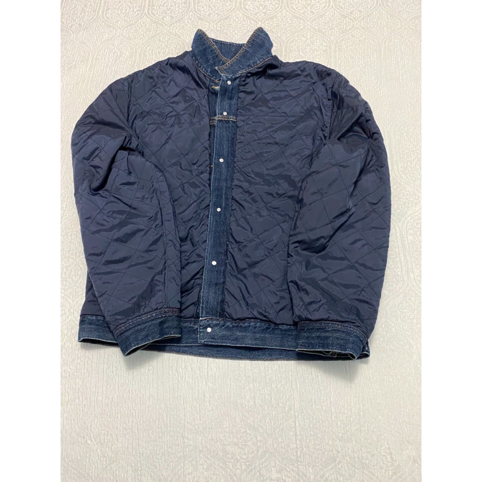 Roper Roper Jacket L Mens Size L Western Solid Denim Cotton Blue Regular Button Lined Nylon Poylester Spring Fall Winter Career: Outer, Casual, Travel Size US 33 - 3 Thumbnail