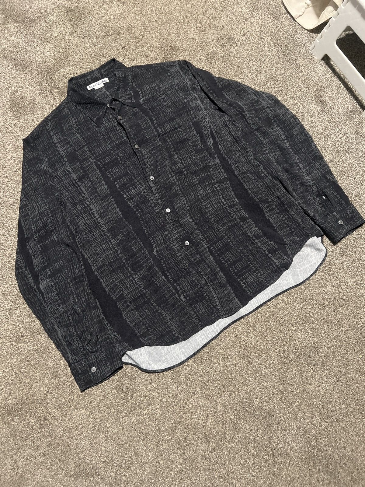 Acne Studios Acne Studios All Over Print Long Sleeve Button Up Size M Size US M / EU 48-50 / 2 - 3 Thumbnail