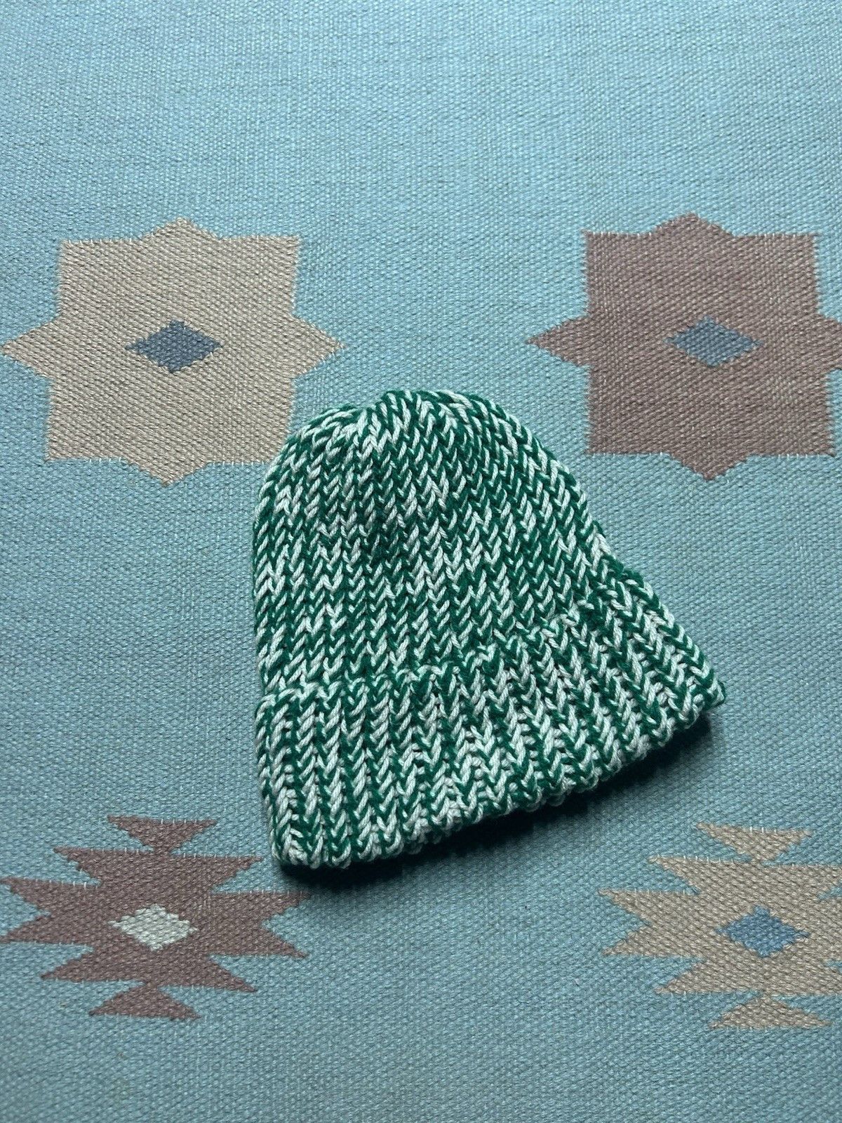 Vintage Hand knit crochet beanie winter hat Michigan state one size Size ONE SIZE - 1 Thumbnail