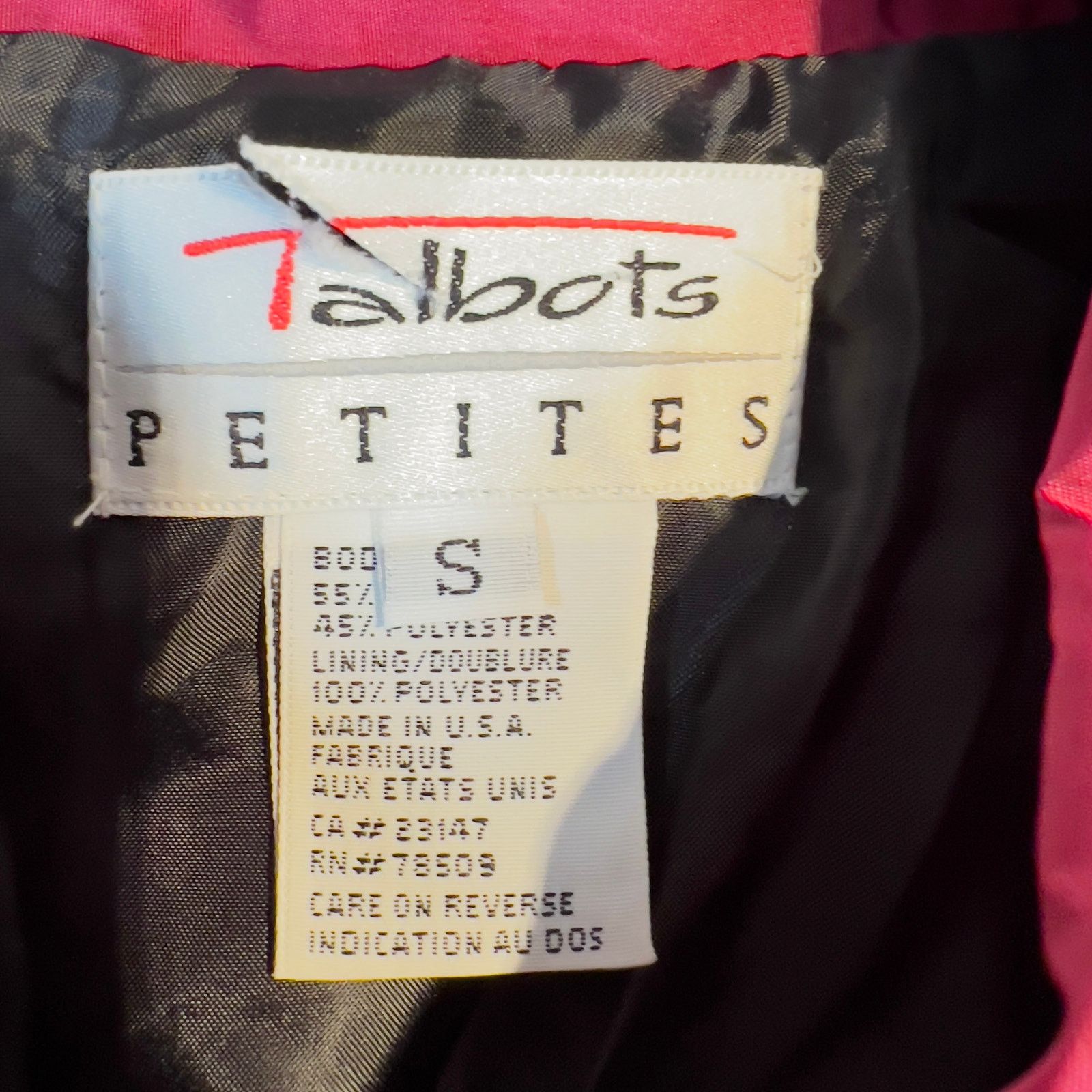 Other Talbots Petites Quilted Vest Womans S Cranberry Red Full Zip Size S / US 4 / IT 40 - 2 Thumbnail