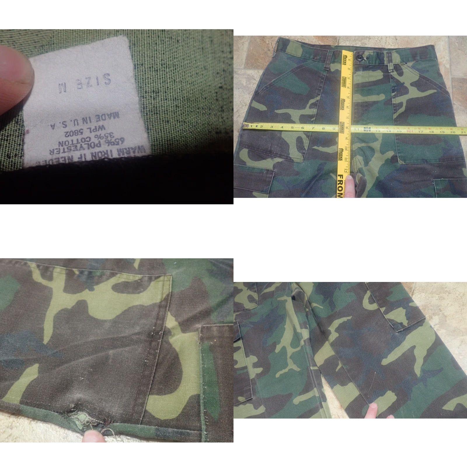 Vintage Vintage Liberty Woodland Camo Camouflage Hunting Pants Size M 34x30 Made in USA Size US 31 - 8 Thumbnail