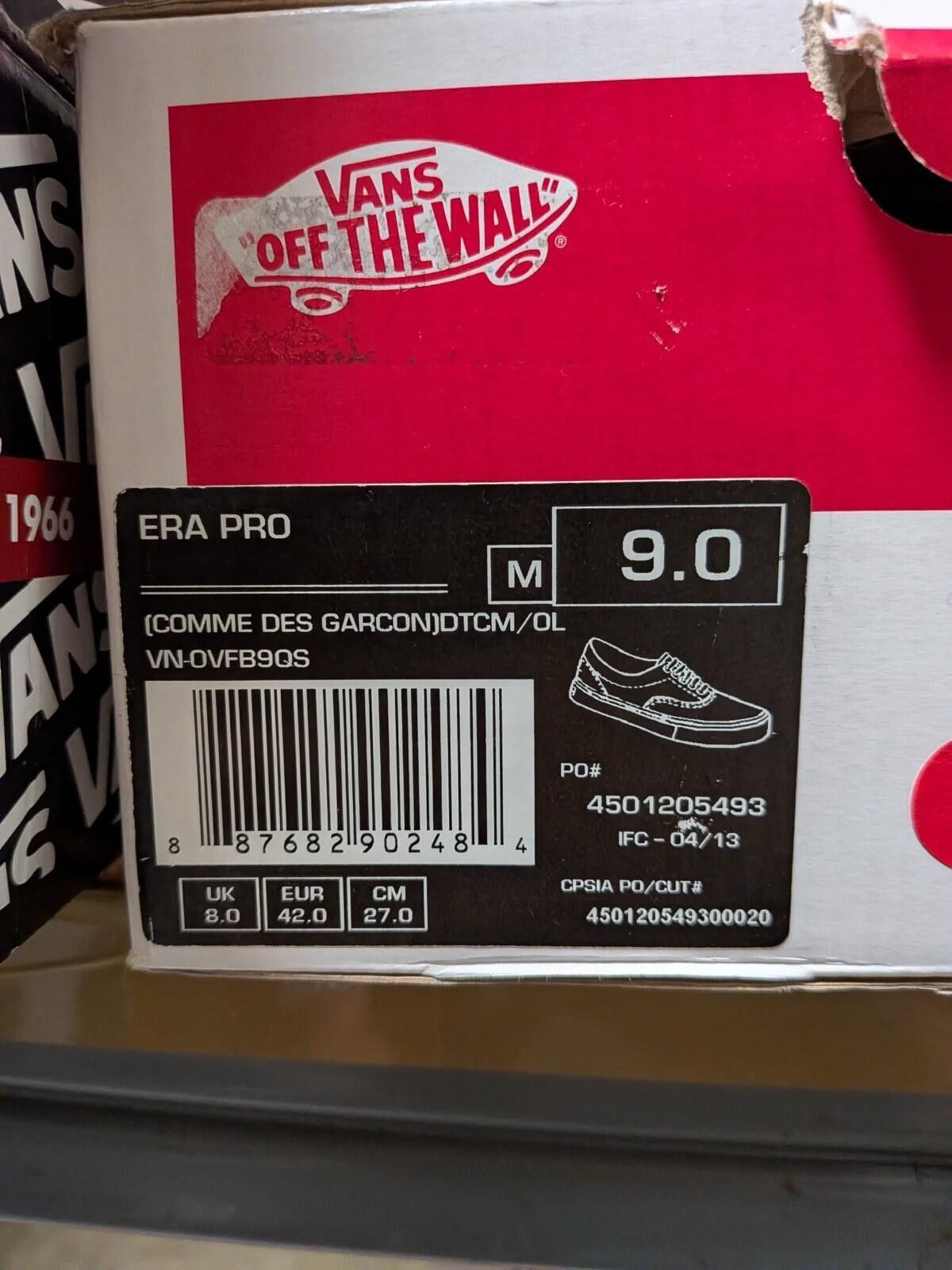 Vans SS13 Vans x Supreme Comme des Garcon CDG Era Pro US9 Size US 9 / EU 42 - 7 Thumbnail