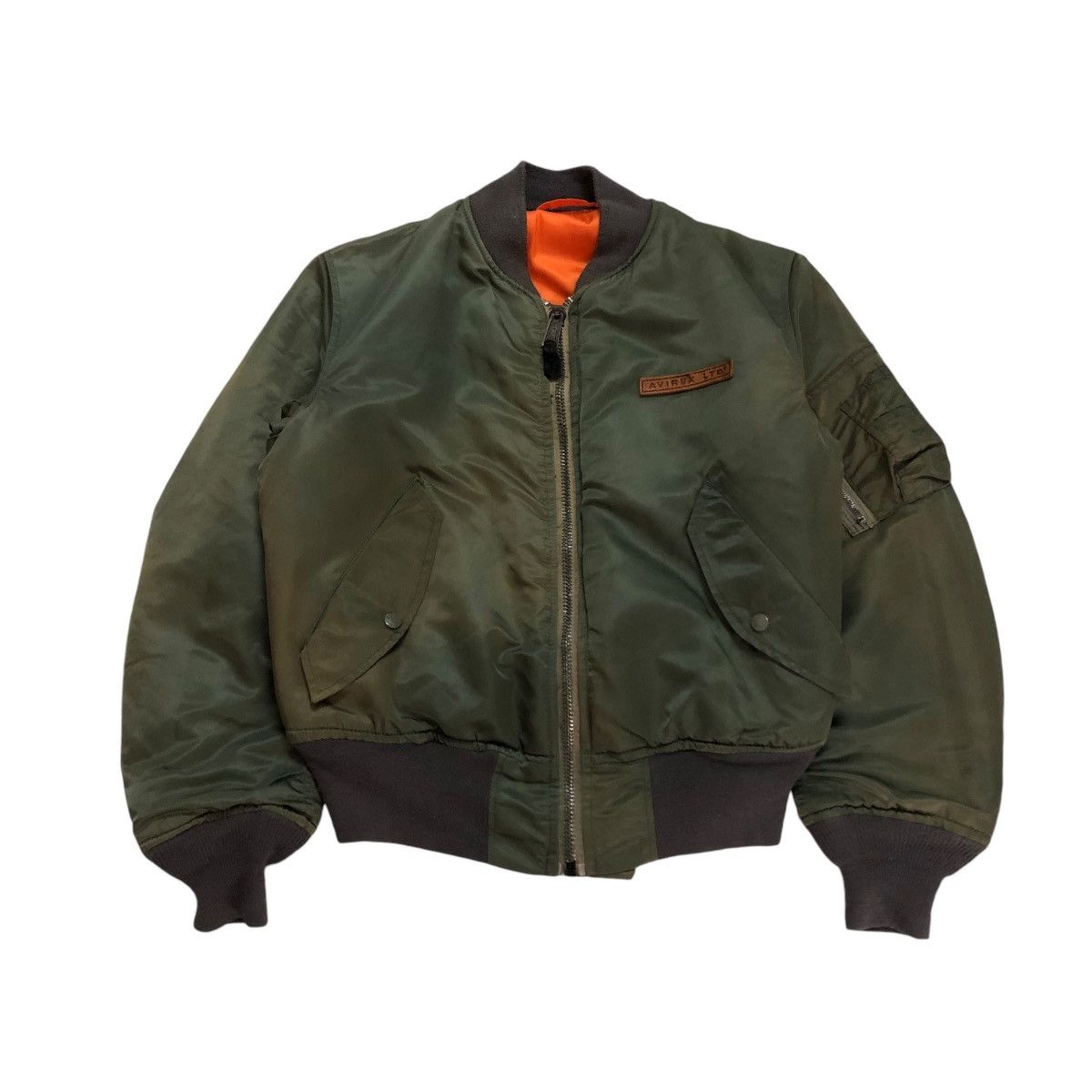 🔥VINTAGE MA-1 REVERSIBLE BOMBER JACKET AVIREX LTD USA
