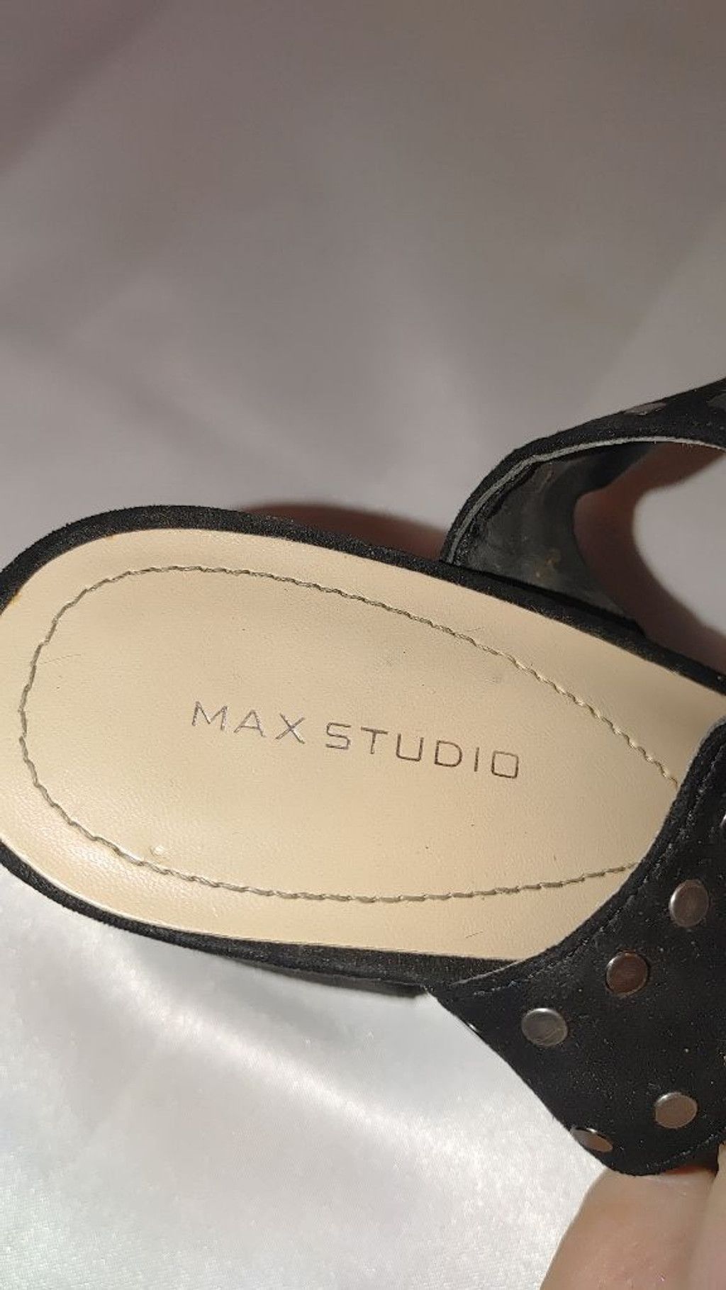 MAX&Co. Max Studio Serenity Micro Suede Block Heel Sandals Size 9M Size US 9 / IT 39 - 7 Thumbnail