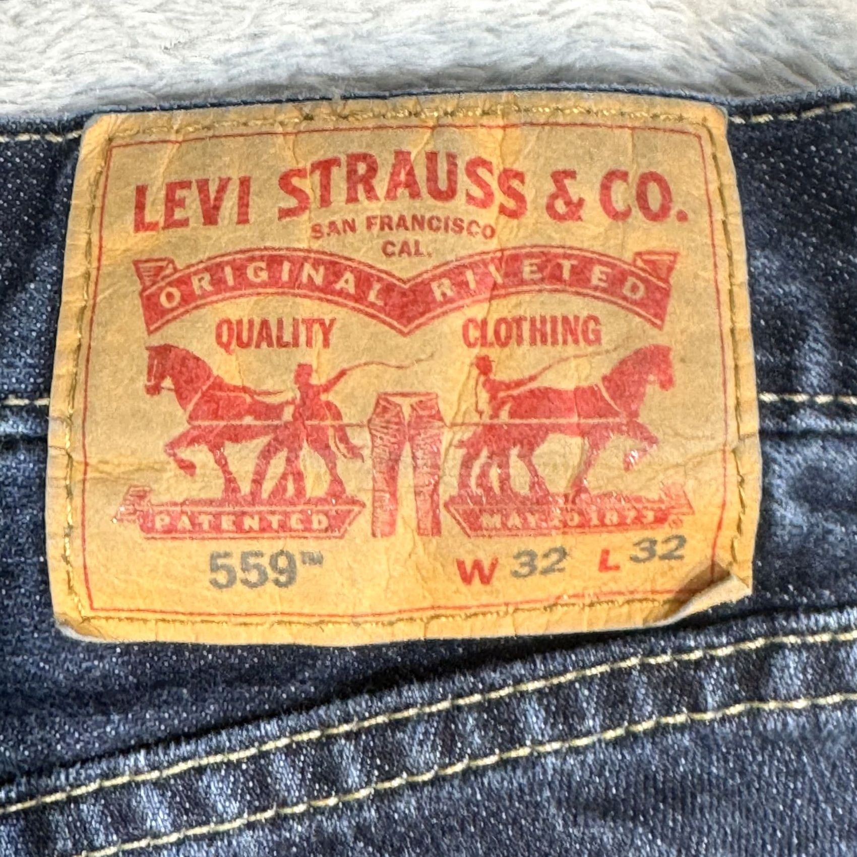 Levi's Levi's 559 Jeans Mens 32x32 Blue Straight Leg Relaxed Fit Denim Pants Size US 32 / EU 48 - 3 Thumbnail